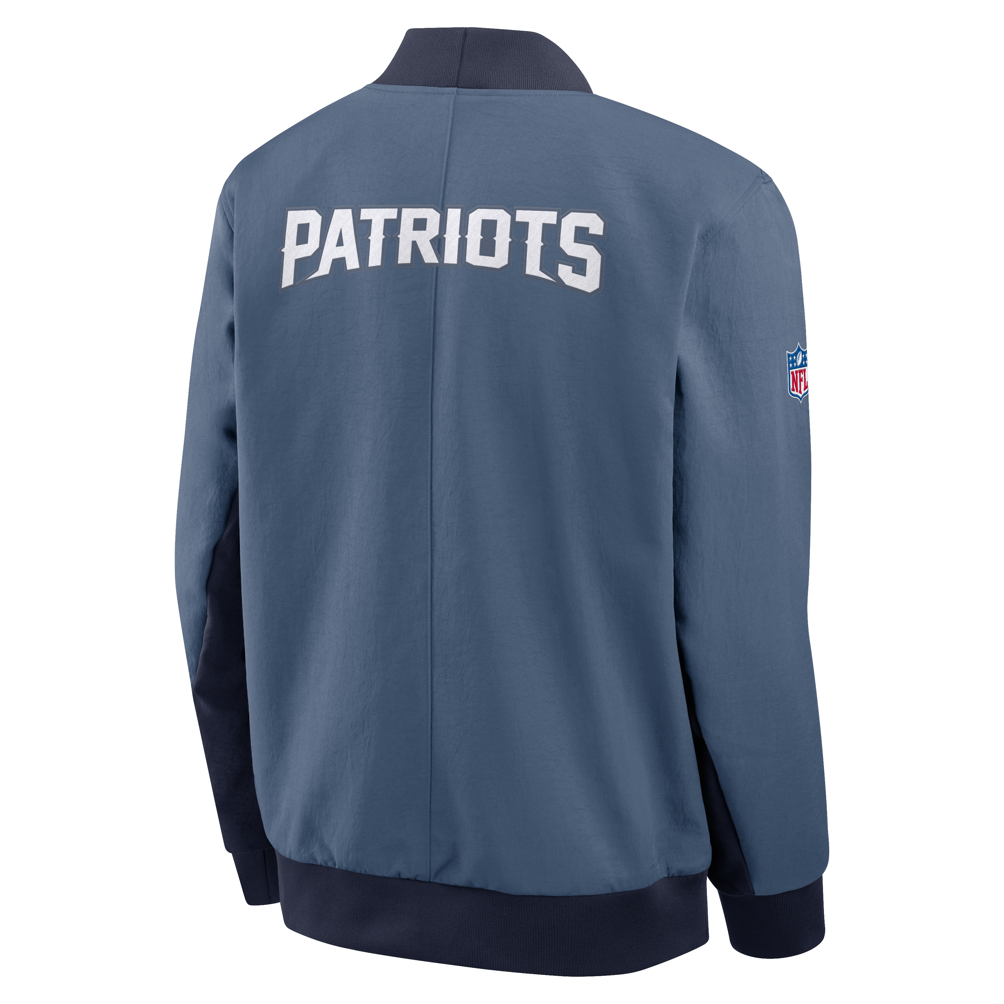 Veste bomber Nike bleue pour homme, collection Rivalries des New England Patriots