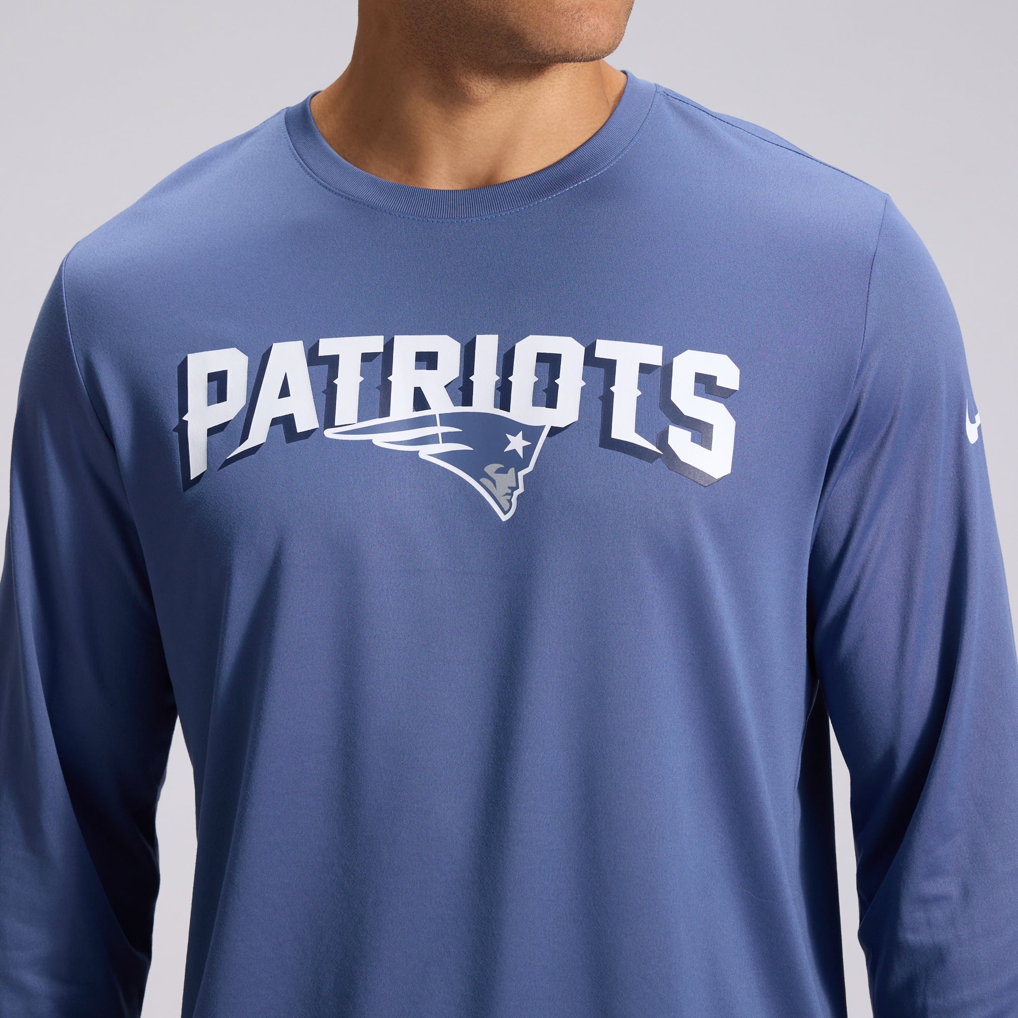 Men's Nike  Blue New England Patriots Rivalries Collection Sideline Legend Long Sleeve T-Shirt