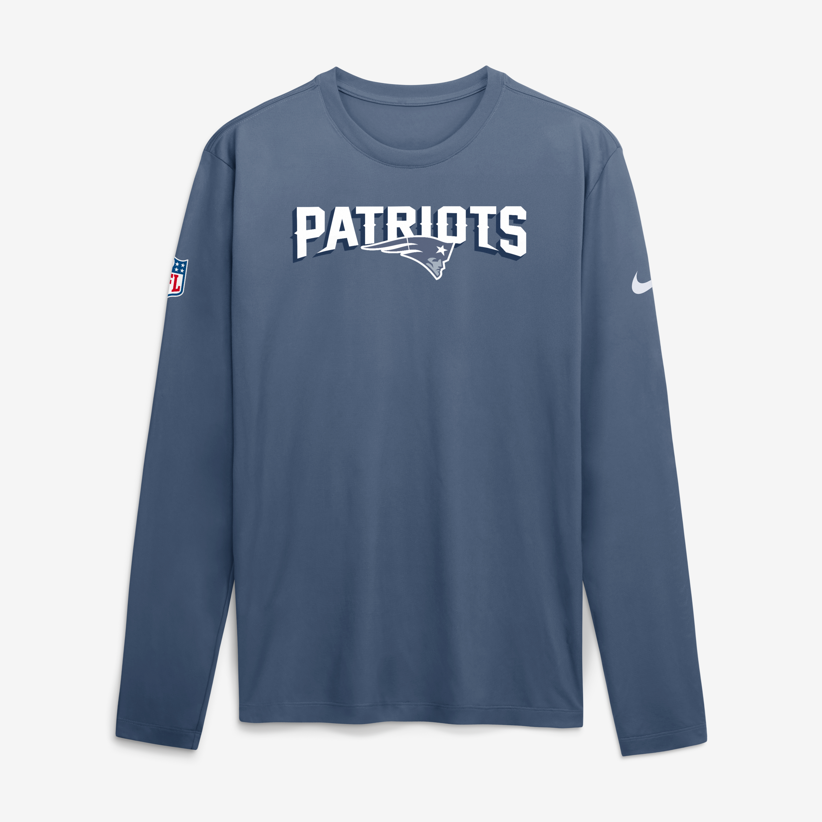 Men's Nike Blue New England Patriots Rivalries Collection Sideline Legend Long Sleeve T-Shirt