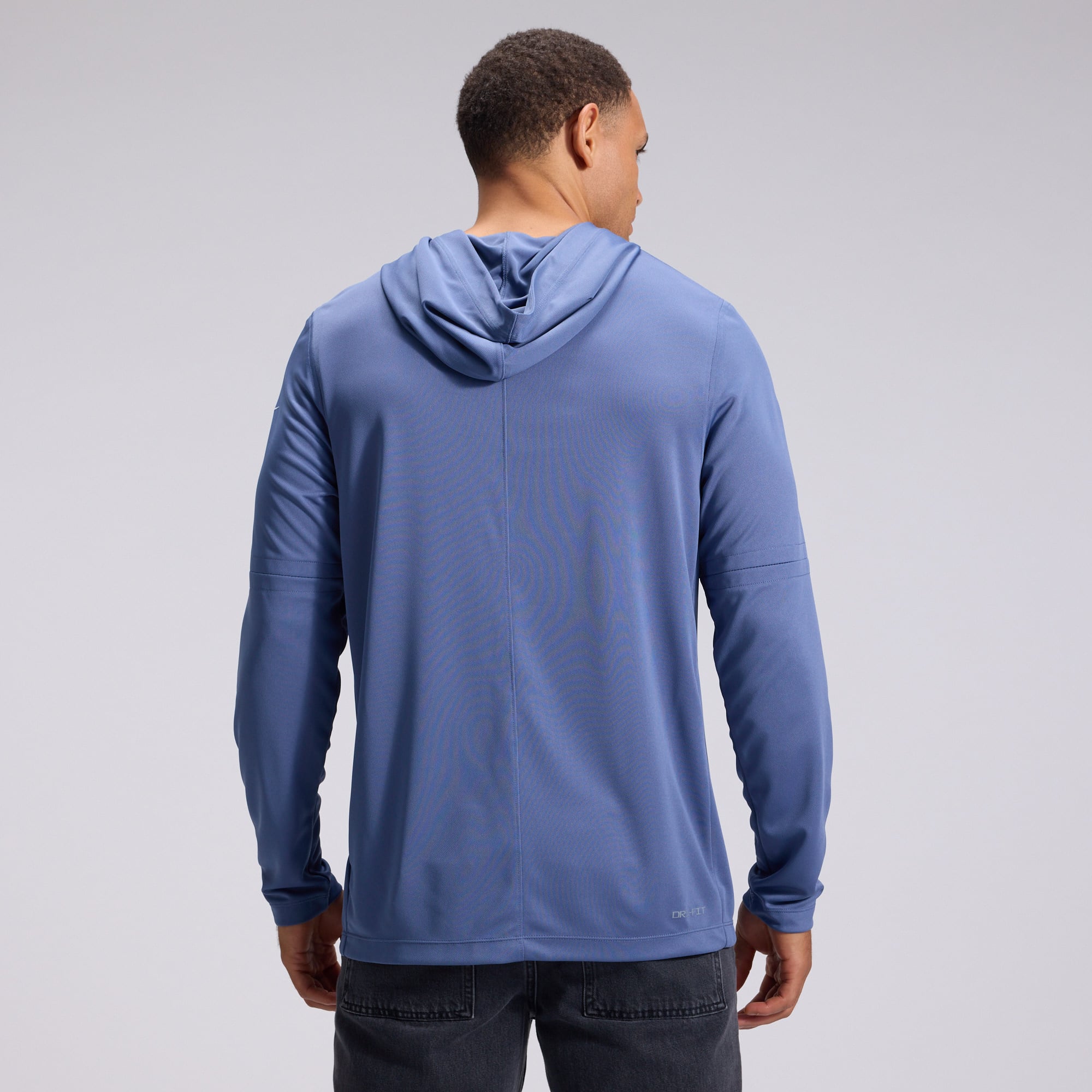Men's Nike  Blue New England Patriots Rivalries Collection Sideline Lightweight Hooded Long Sleeve Top