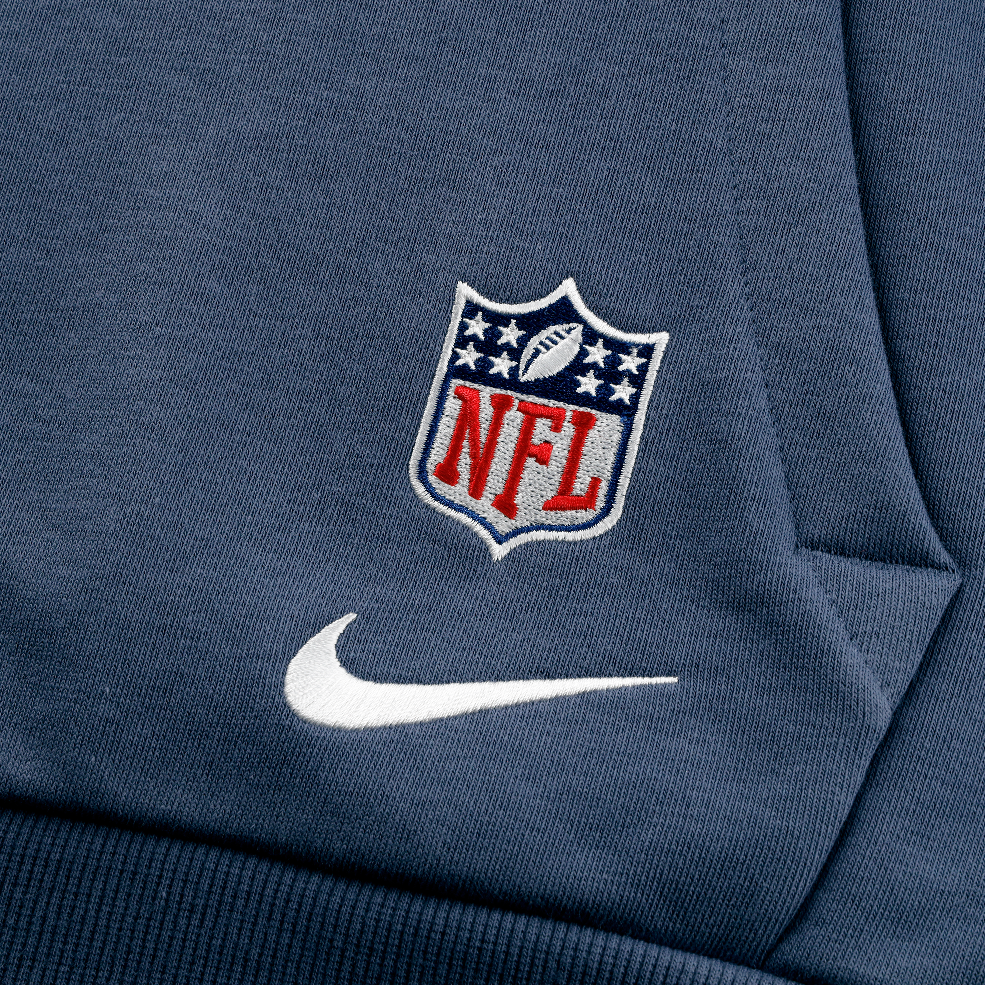 Men's Nike Blue New England Patriots Rivalries Collection Sideline Sleeveless Fleece Hoodie