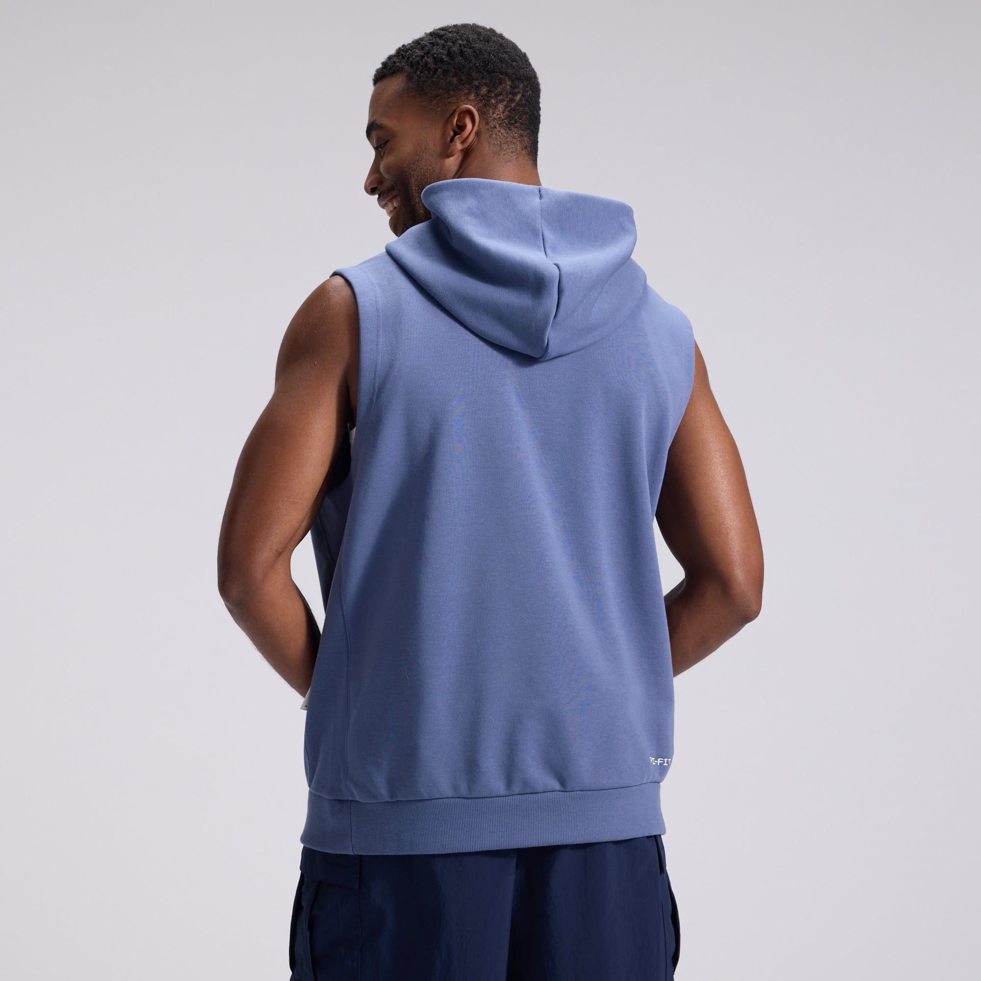 Men's Nike Blue New England Patriots Rivalries Collection Sideline Sleeveless Fleece Hoodie