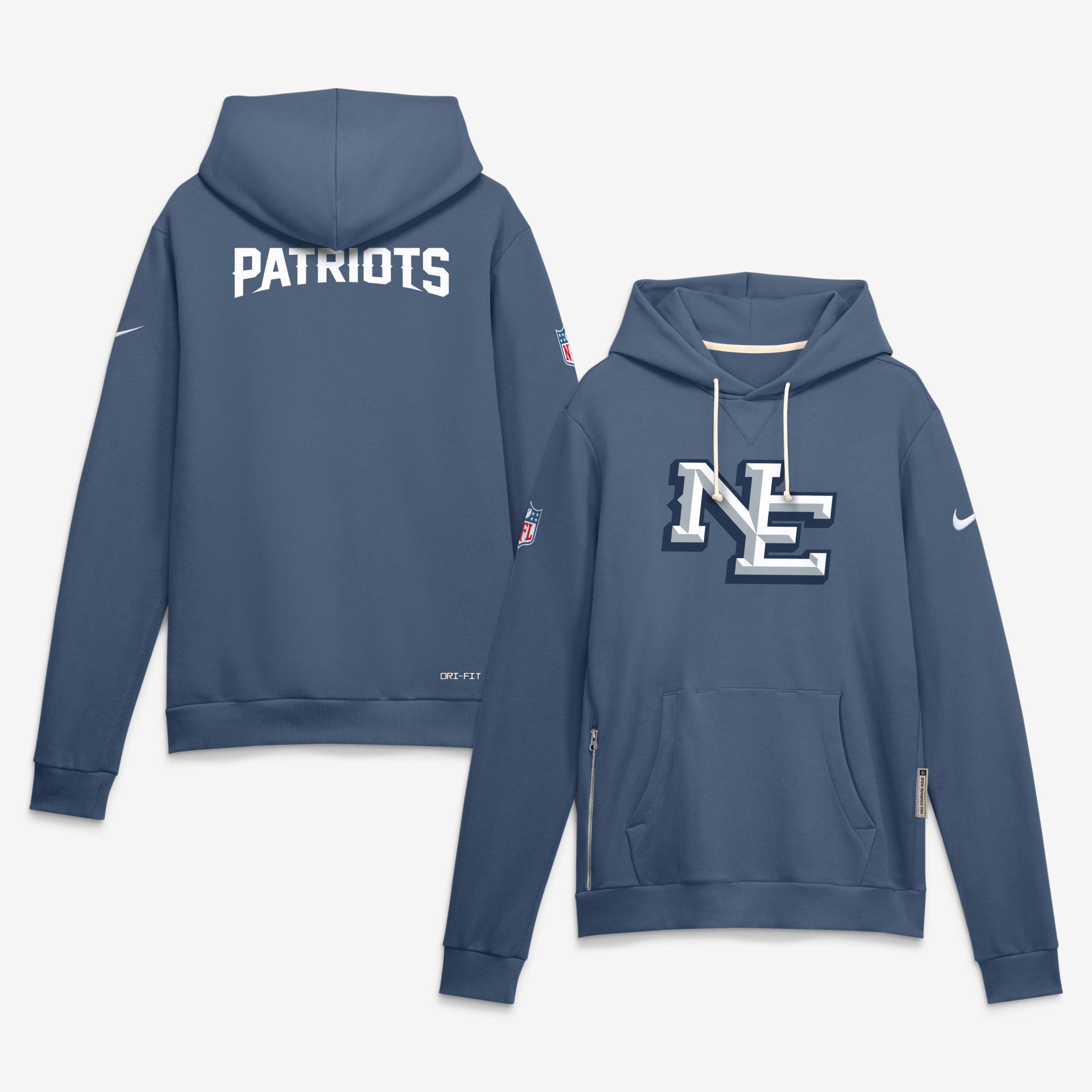 Men's Nike  Blue New England Patriots Rivalries Collection Standard Issue Sideline Pullover Hoodie