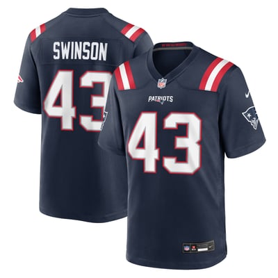 Bradyn Swinson New England Patriots Nike Team Game Jersey - Navy