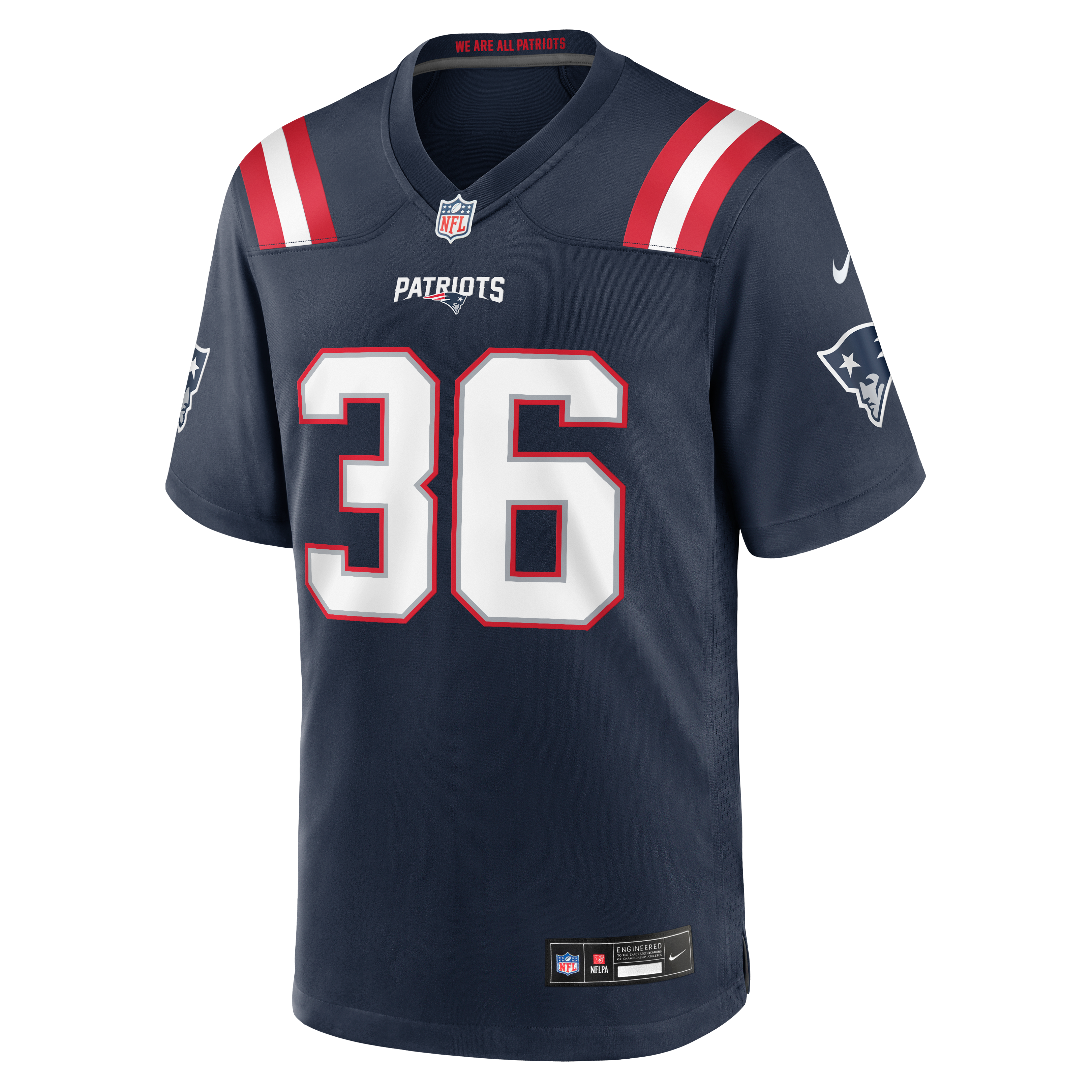 Men's Nike Cameron Latu Navy New England Patriots Team Game Jersey