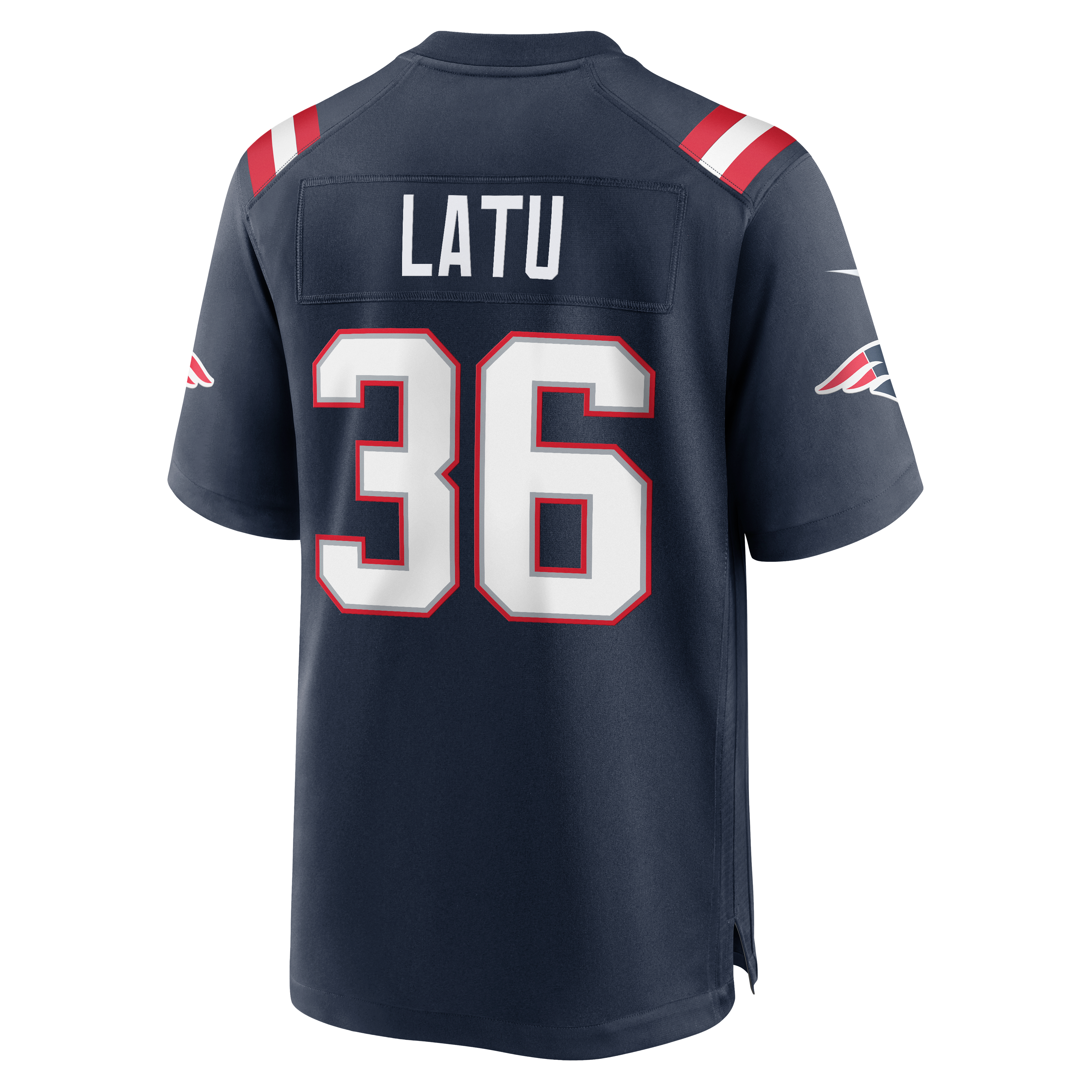Men's Nike Cameron Latu Navy New England Patriots Team Game Jersey