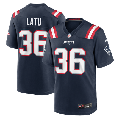Cameron Latu New England Patriots Nike Team Game Jersey - Navy