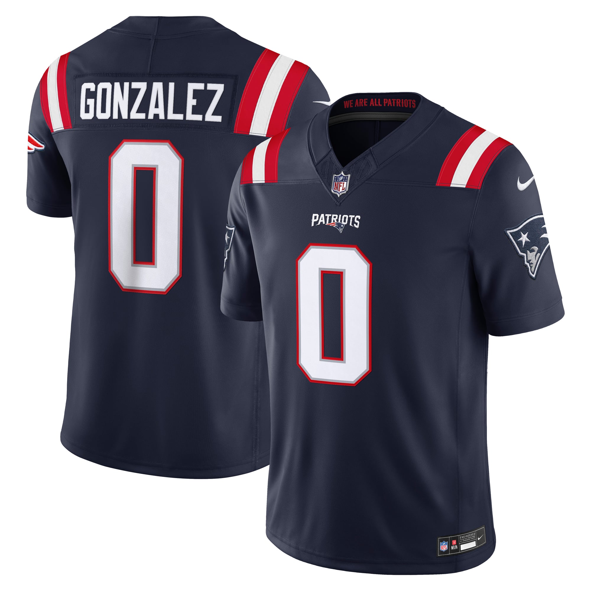 Maillot Nike Christian Gonzalez rouge New England Patriots Alternate Vapor F.U.S.E. Stitched Limited pour homme