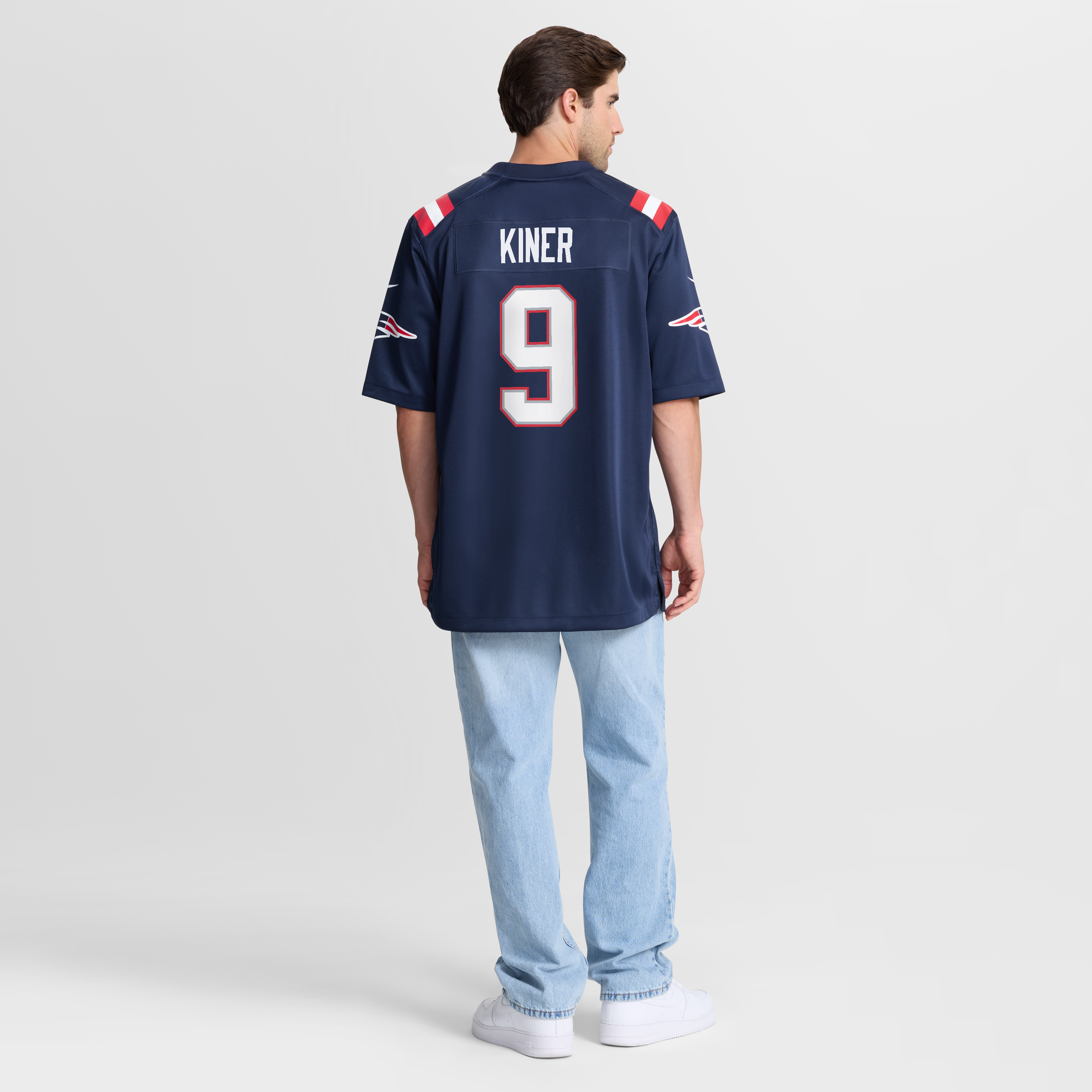 Men's Nike Corey Kiner Navy New England Patriots Team Game Jersey