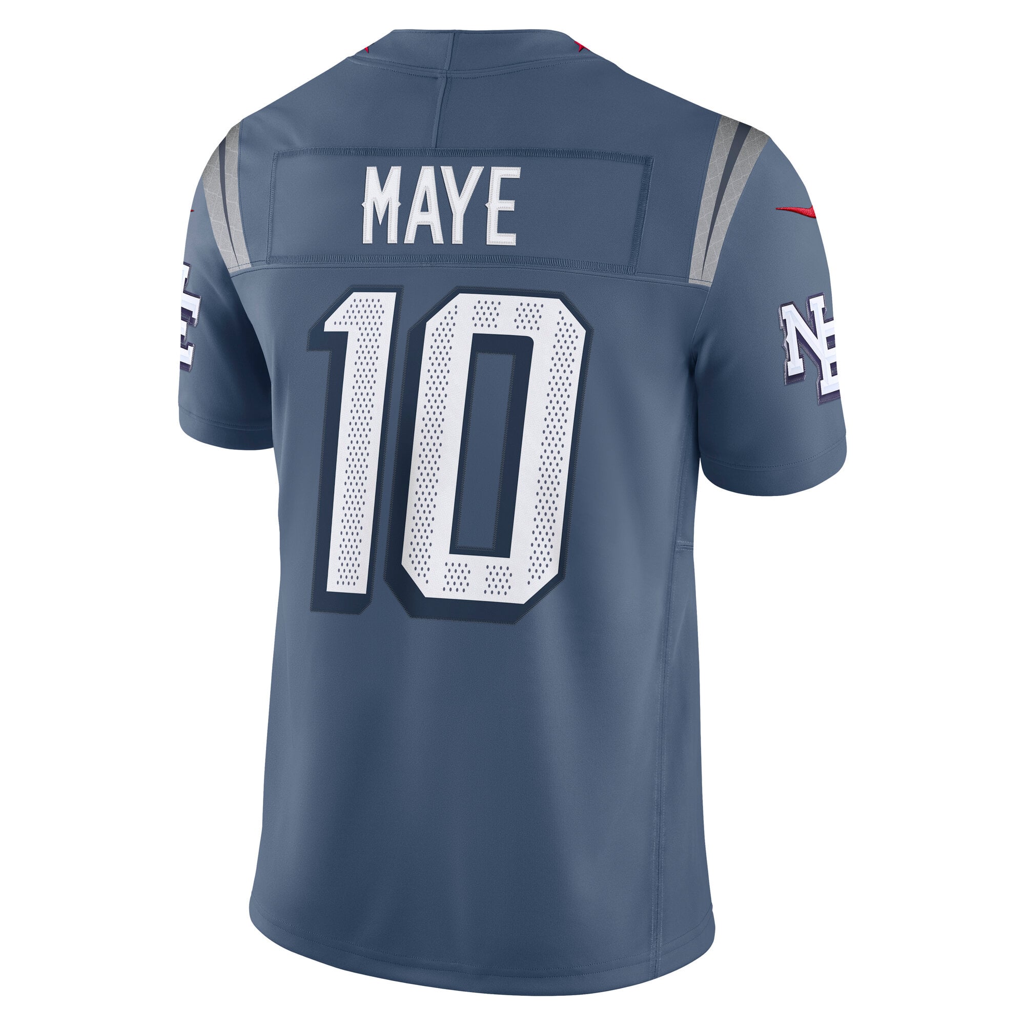 Men's Nike Drake Maye Blue New England Patriots Rivalries Collection Stitched Limited Jersey