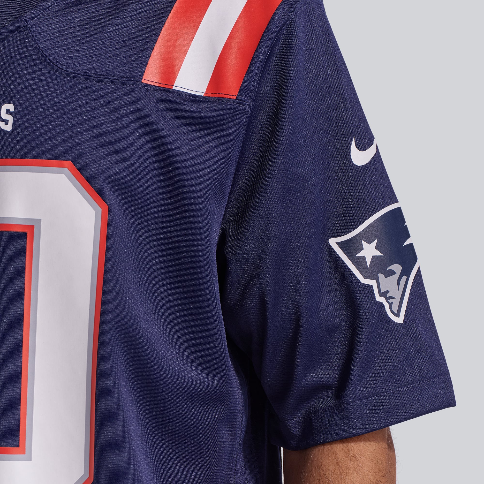Men's Nike Drake Maye Navy New England Patriots  Player Game Jersey