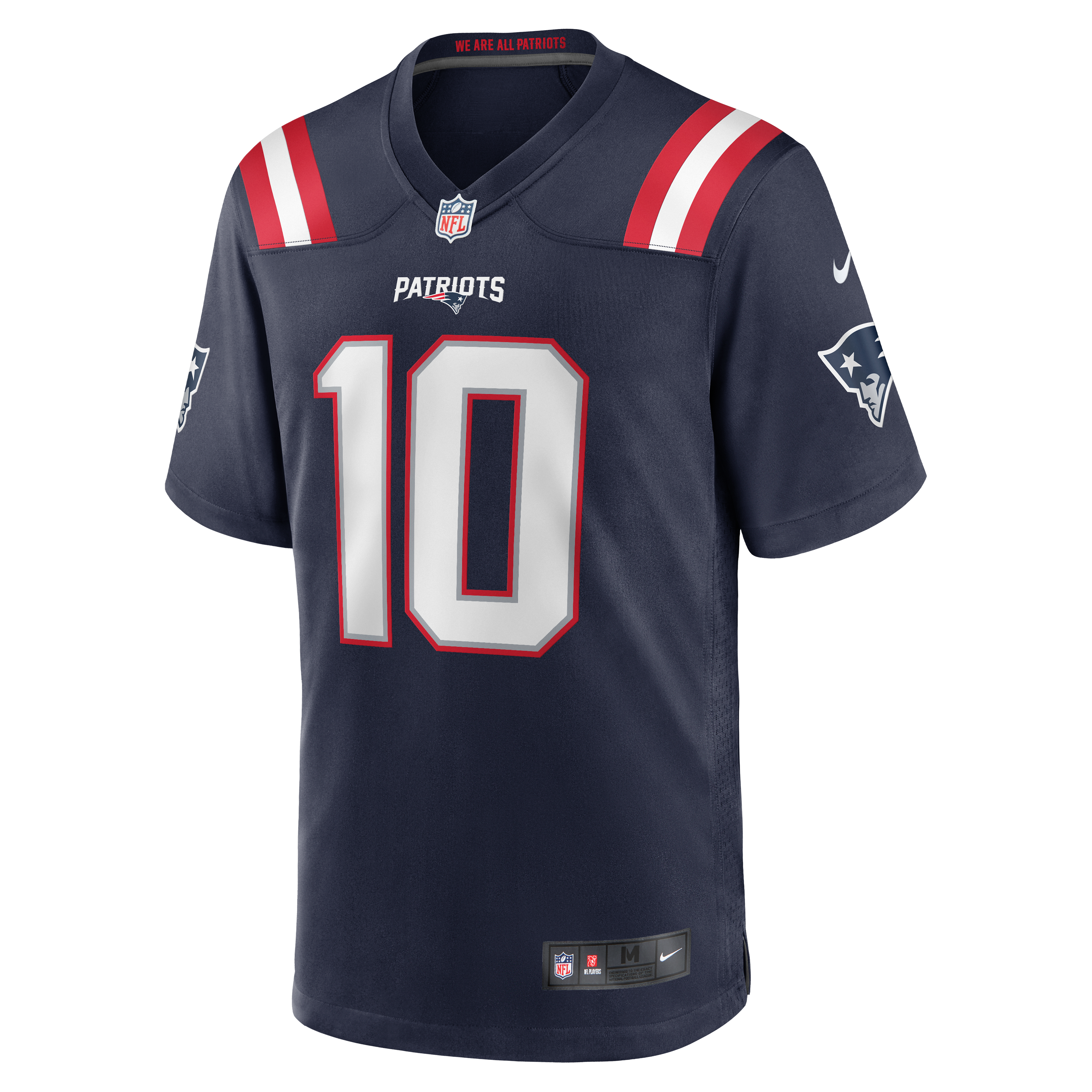 Men's Nike Drake Maye Navy New England Patriots  Player Game Jersey