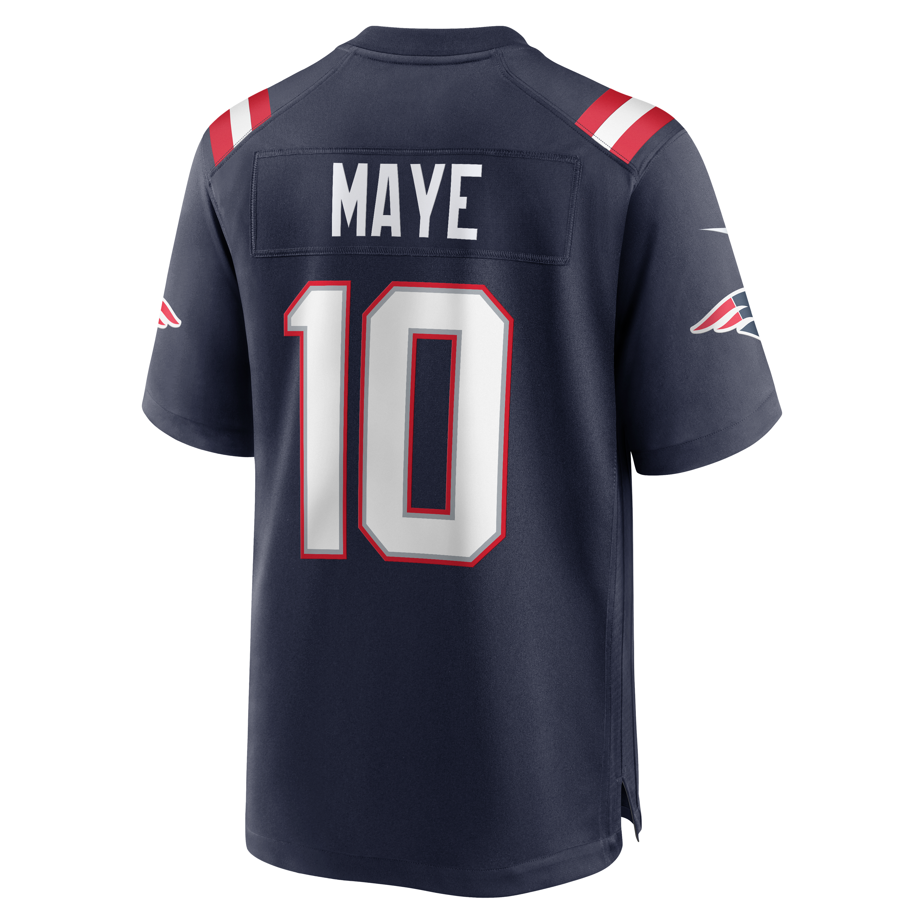 Men's Nike Drake Maye Navy New England Patriots  Player Game Jersey