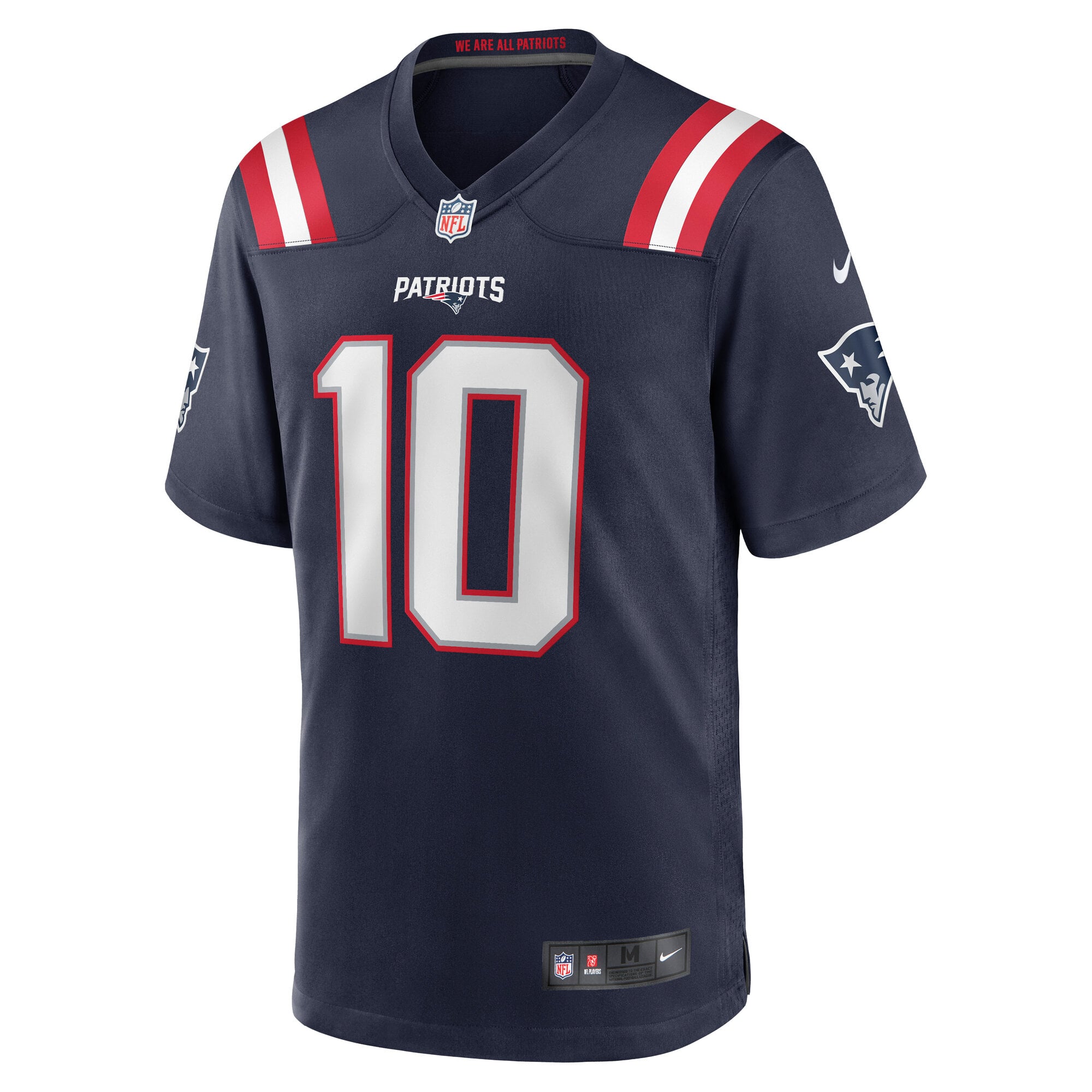 Men's Nike Drake Maye Navy New England Patriots Team Game Jersey