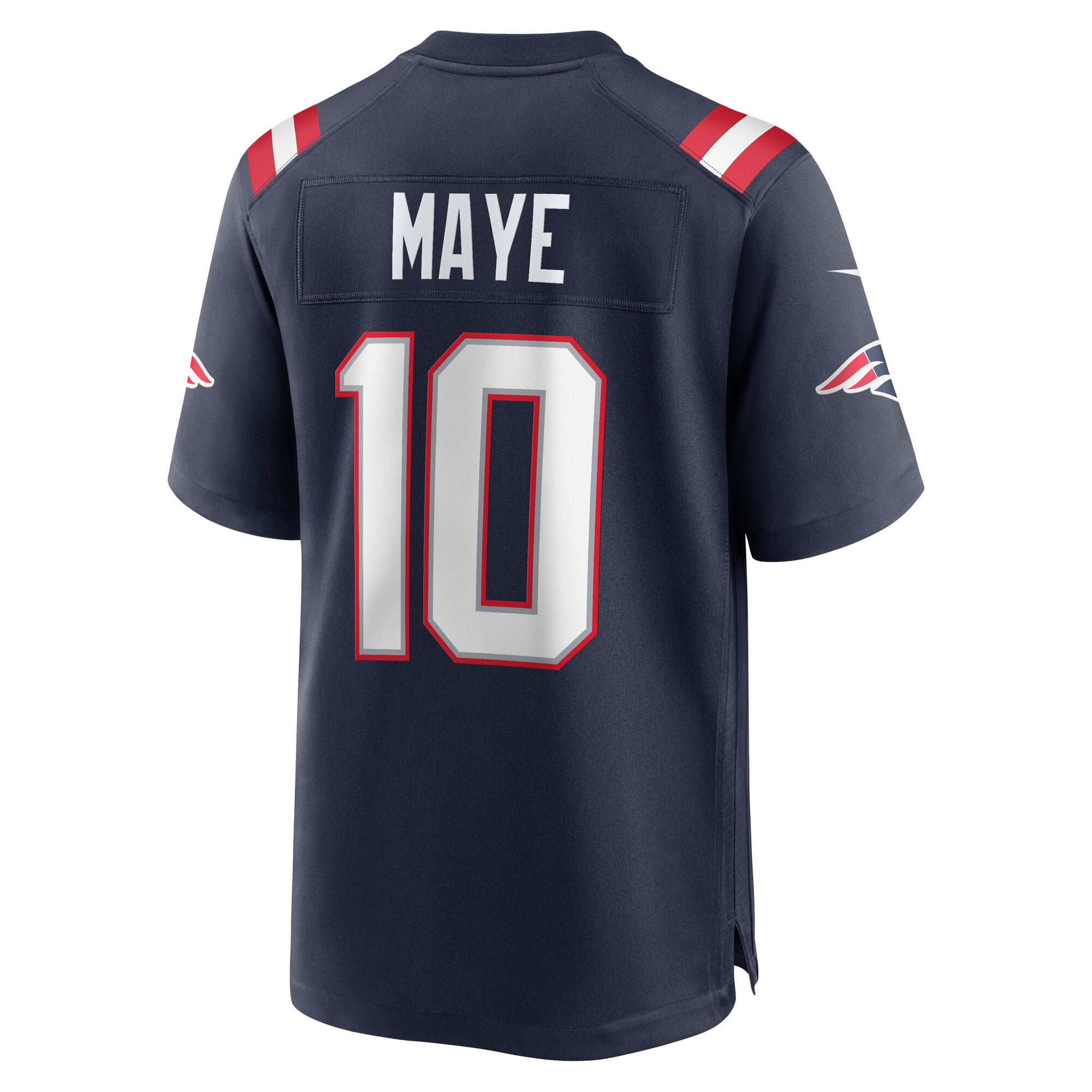 Men's Nike Drake Maye Navy New England Patriots Team Game Jersey