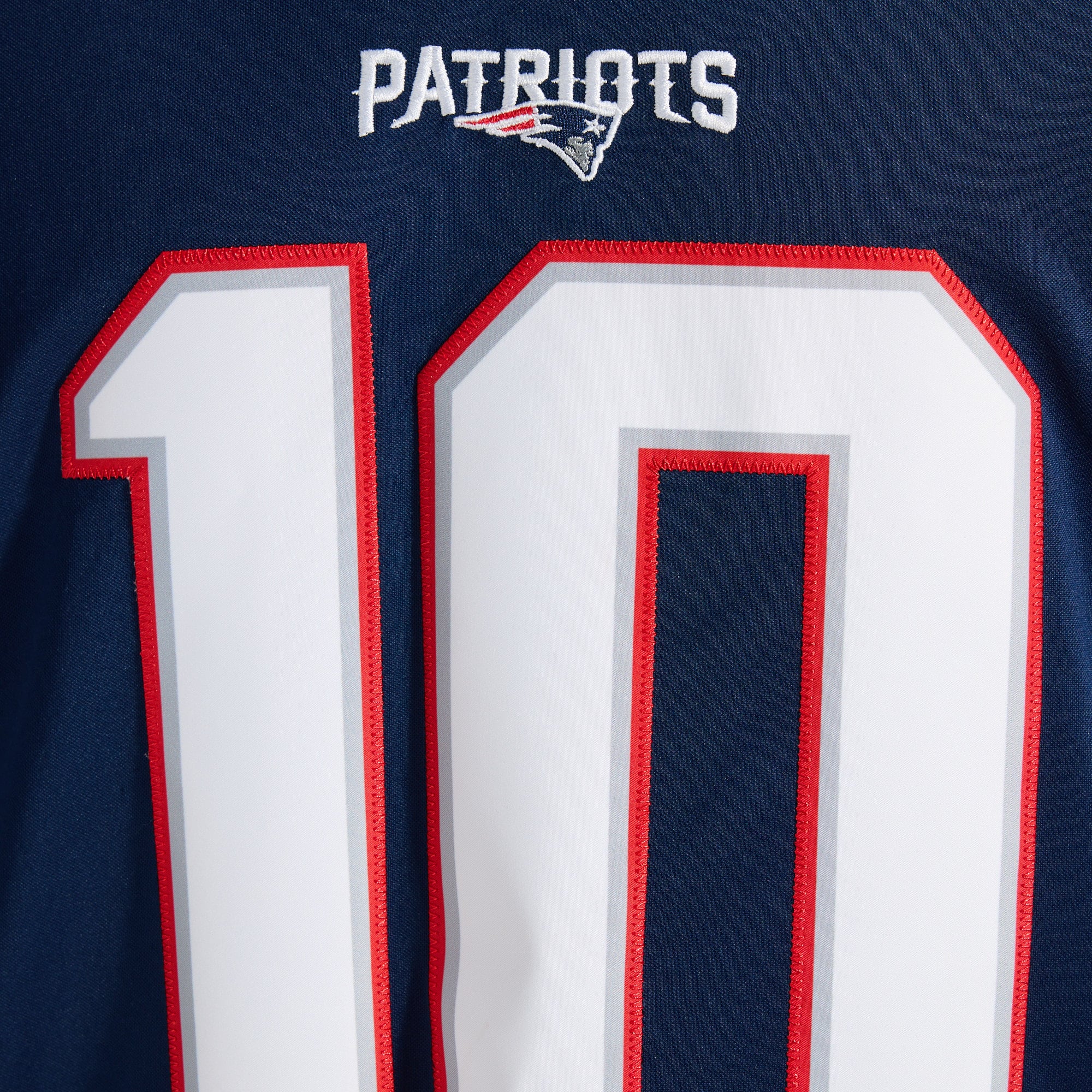 Maillot Nike Drake Maye bleu marine New England Patriots Team Vapor F.U.S.E. Stitched Limited pour homme