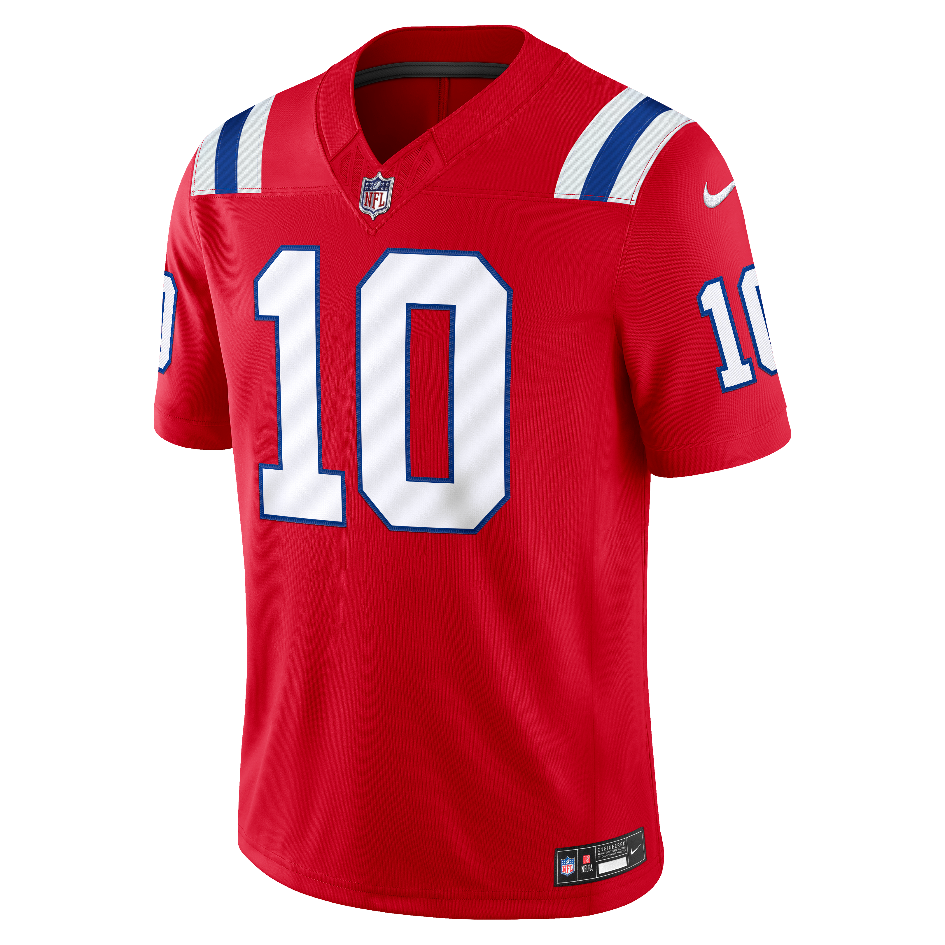 Maillot Nike Drake Maye rouge New England Patriots Alternate Vapor F.U.S.E. Stitched Limited pour homme