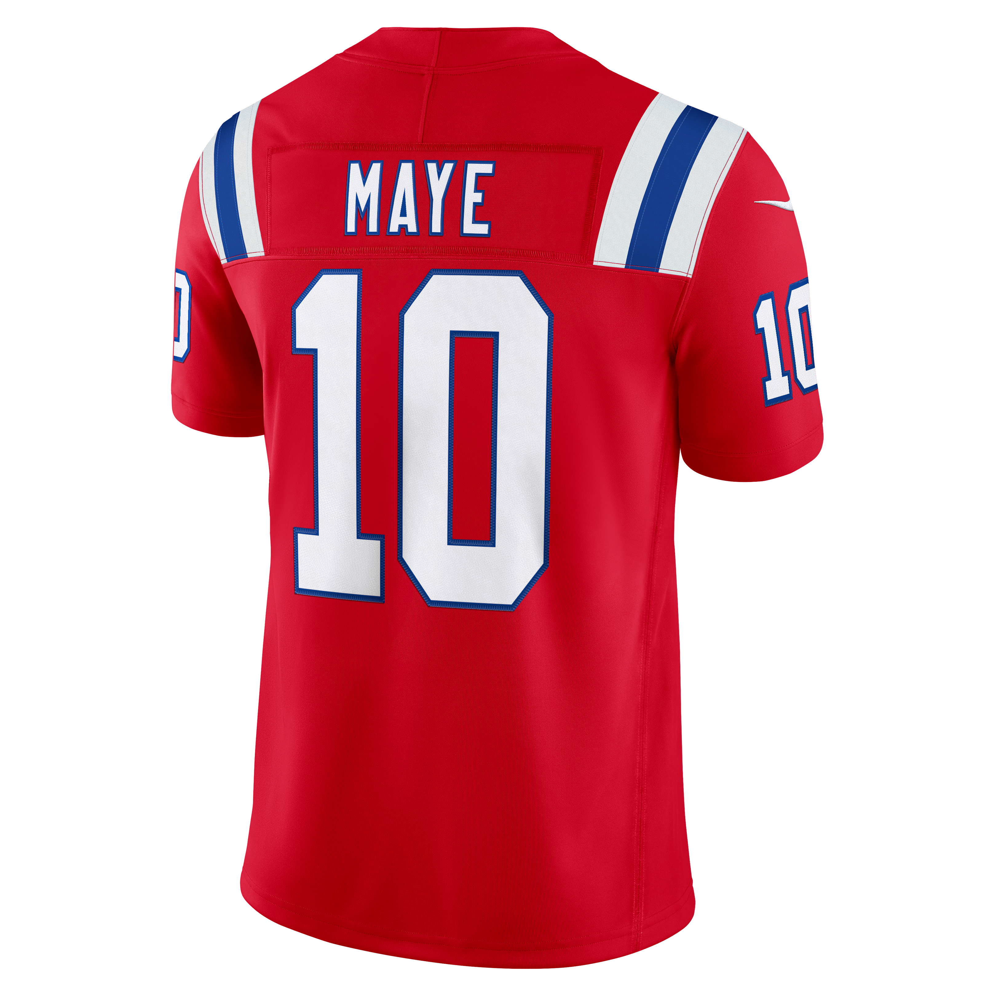 Maillot Nike Drake Maye rouge New England Patriots Alternate Vapor F.U.S.E. Stitched Limited pour homme