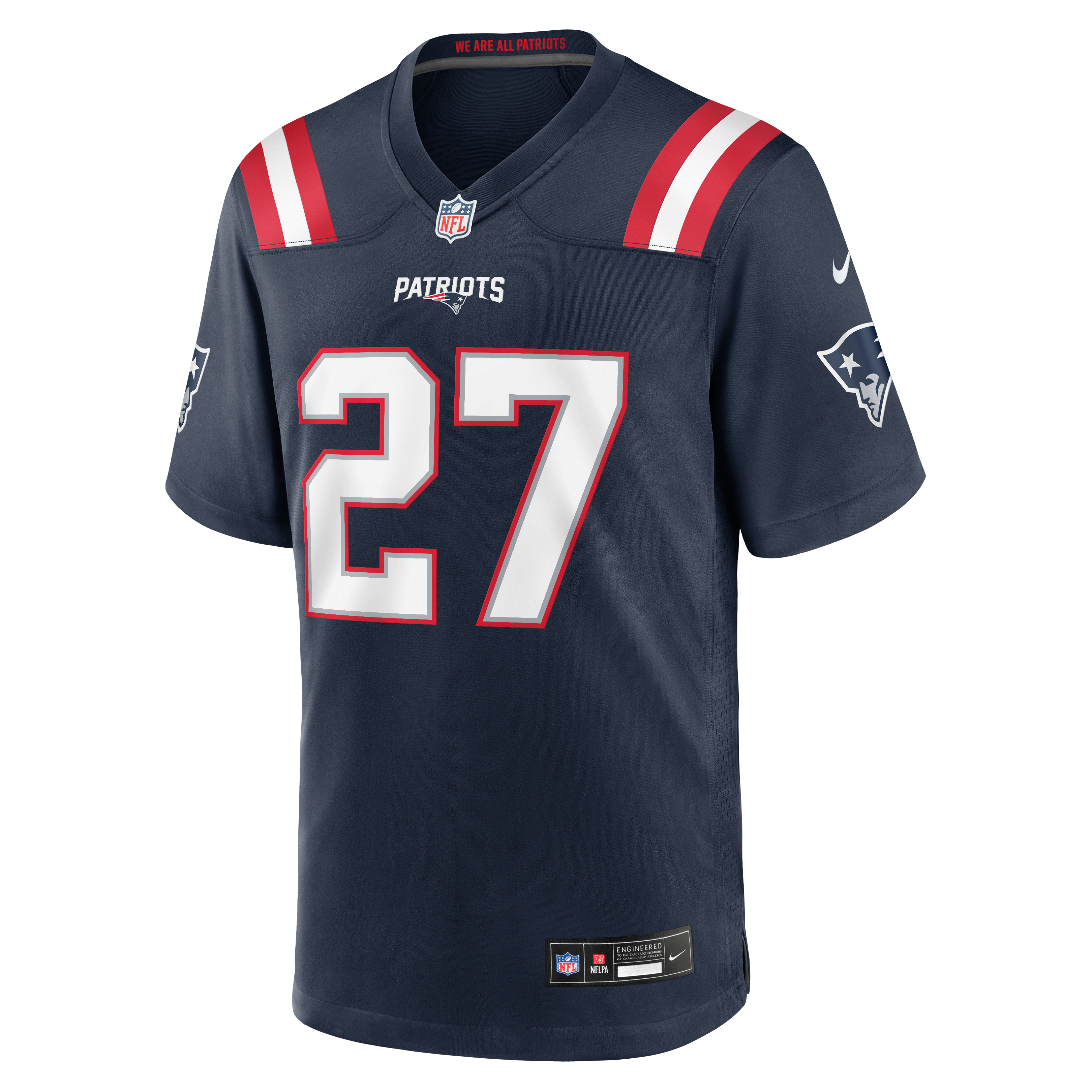Men's Nike Elliott Davison Navy New England Patriots Team Game Jersey