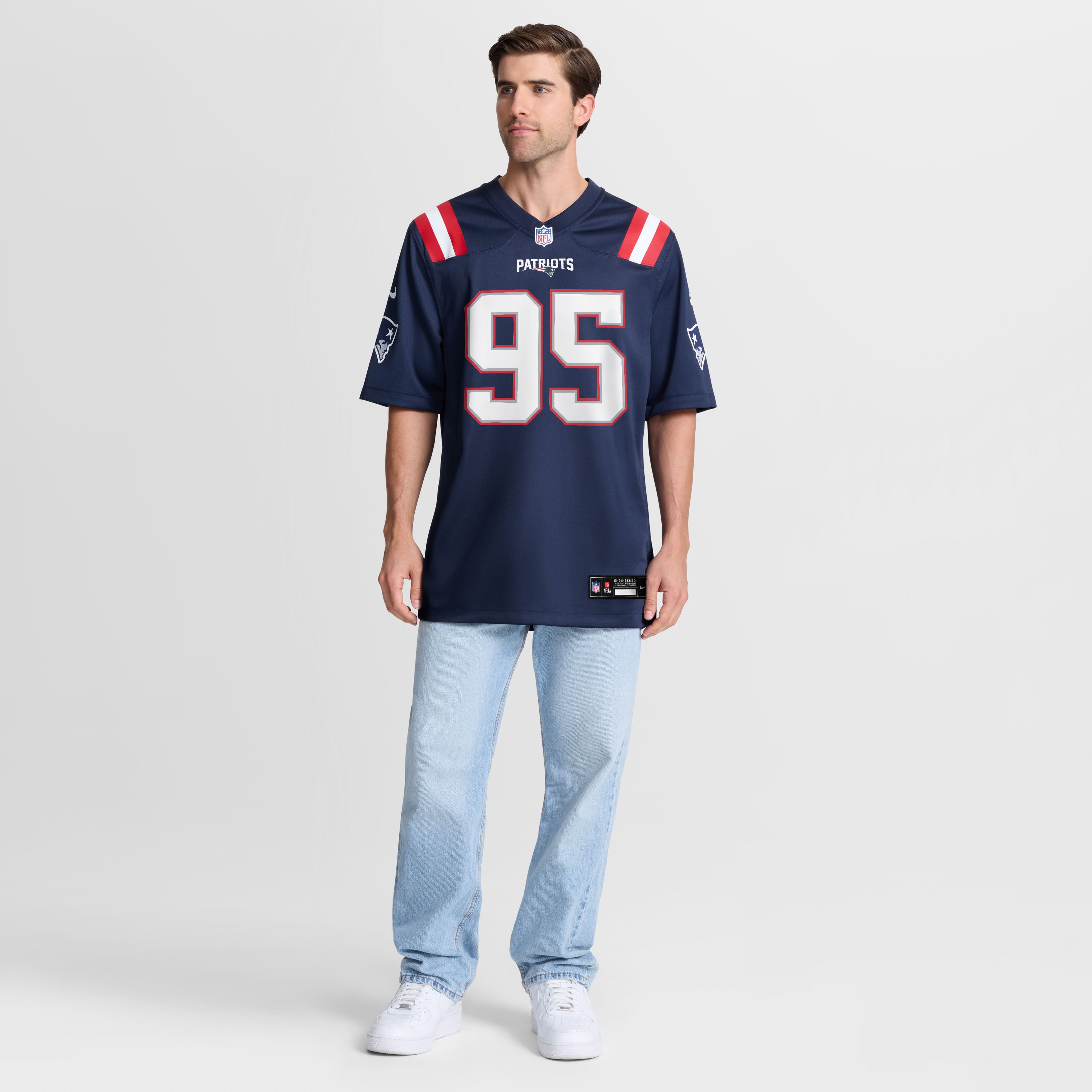 Men's Nike Eric Gregory Navy New England Patriots Team Game Jersey