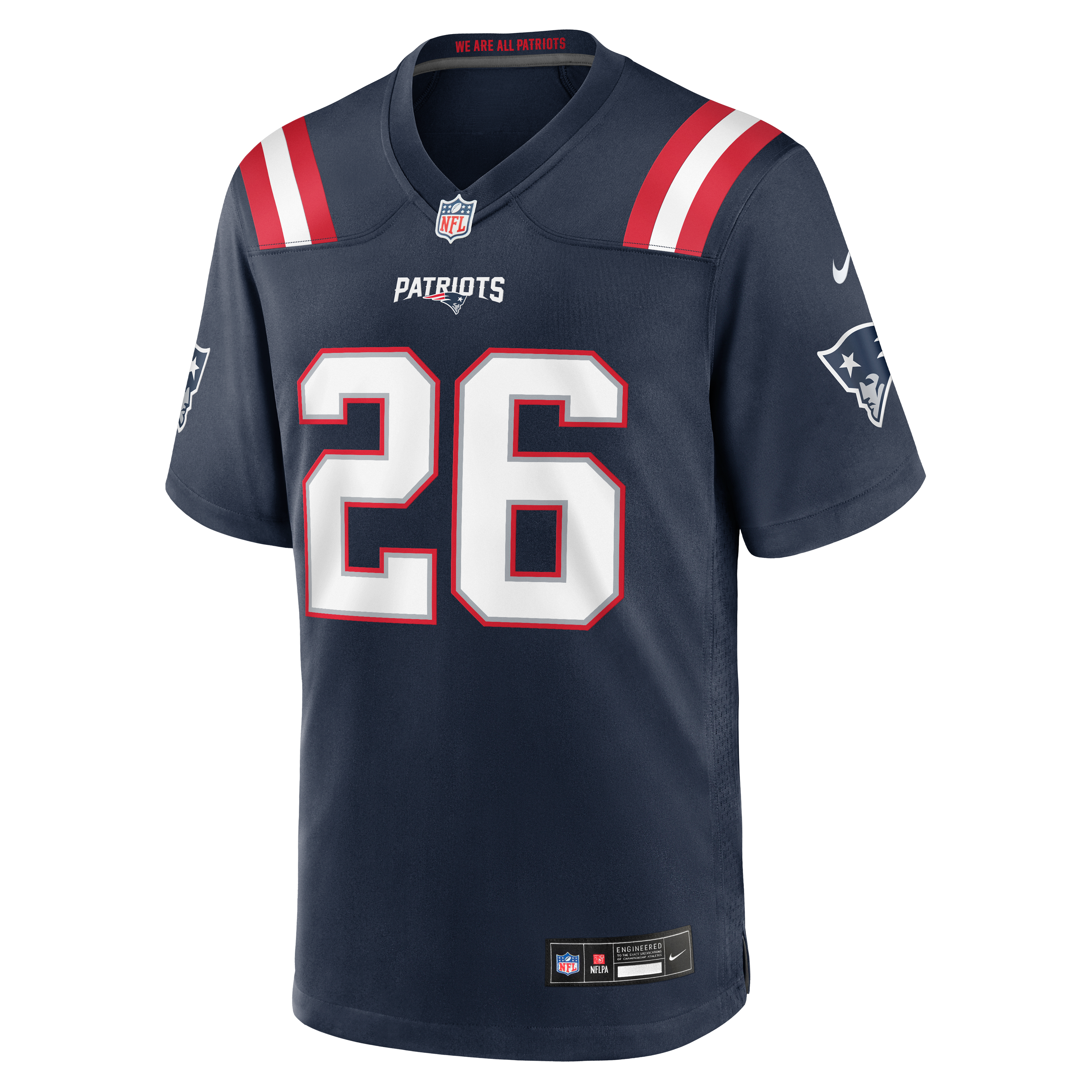Men's Nike Hassan Haskins Navy New England Patriots Team Game Jersey