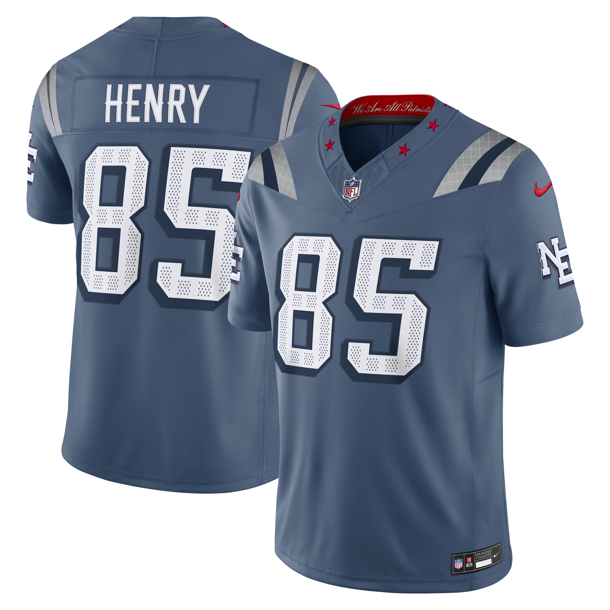 Men's Nike Hunter Henry Blue New England Patriots Rivalries Collection Stitched Limited Jersey