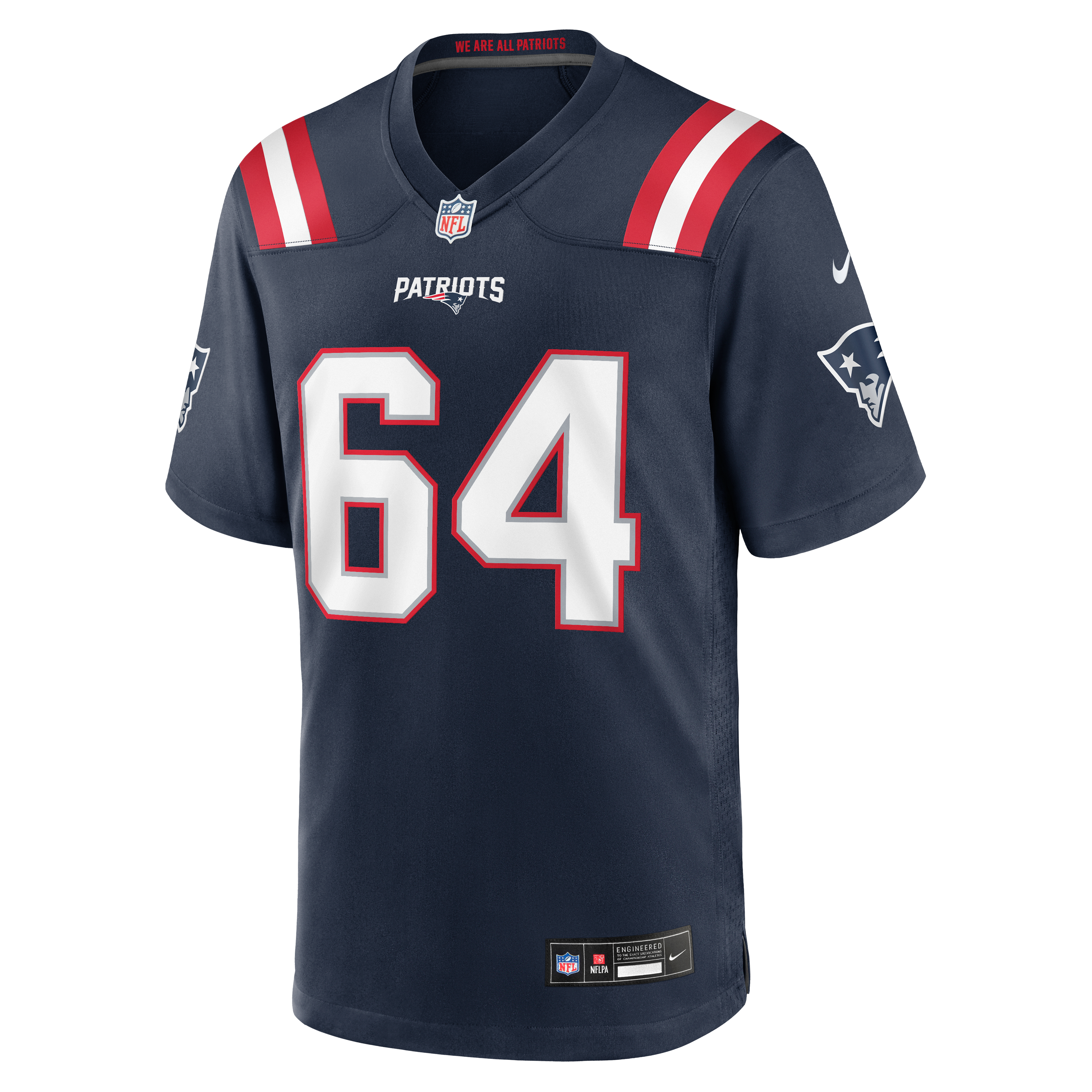 Men's Nike Jacob Rizy Navy New England Patriots Team Game Jersey