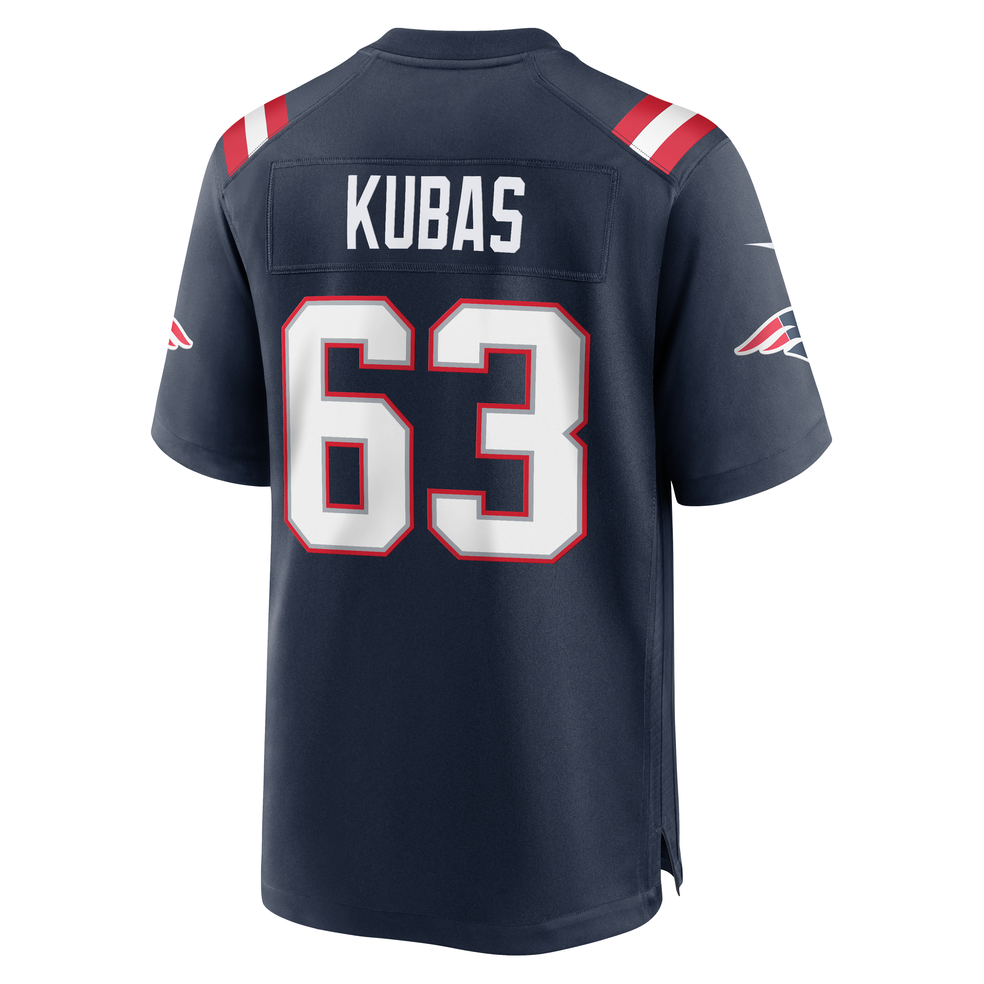 Men's Nike Jake Kubas Navy New England Patriots Team Game Jersey