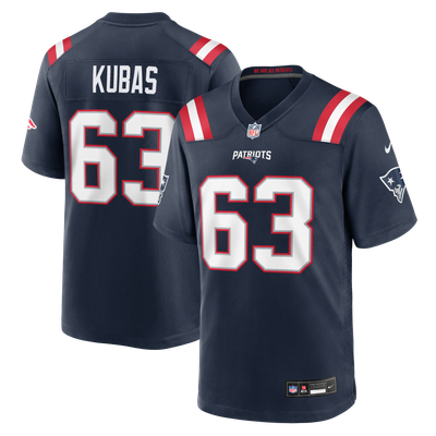 Jake Kubas New England Patriots Nike Team Game Jersey - Navy