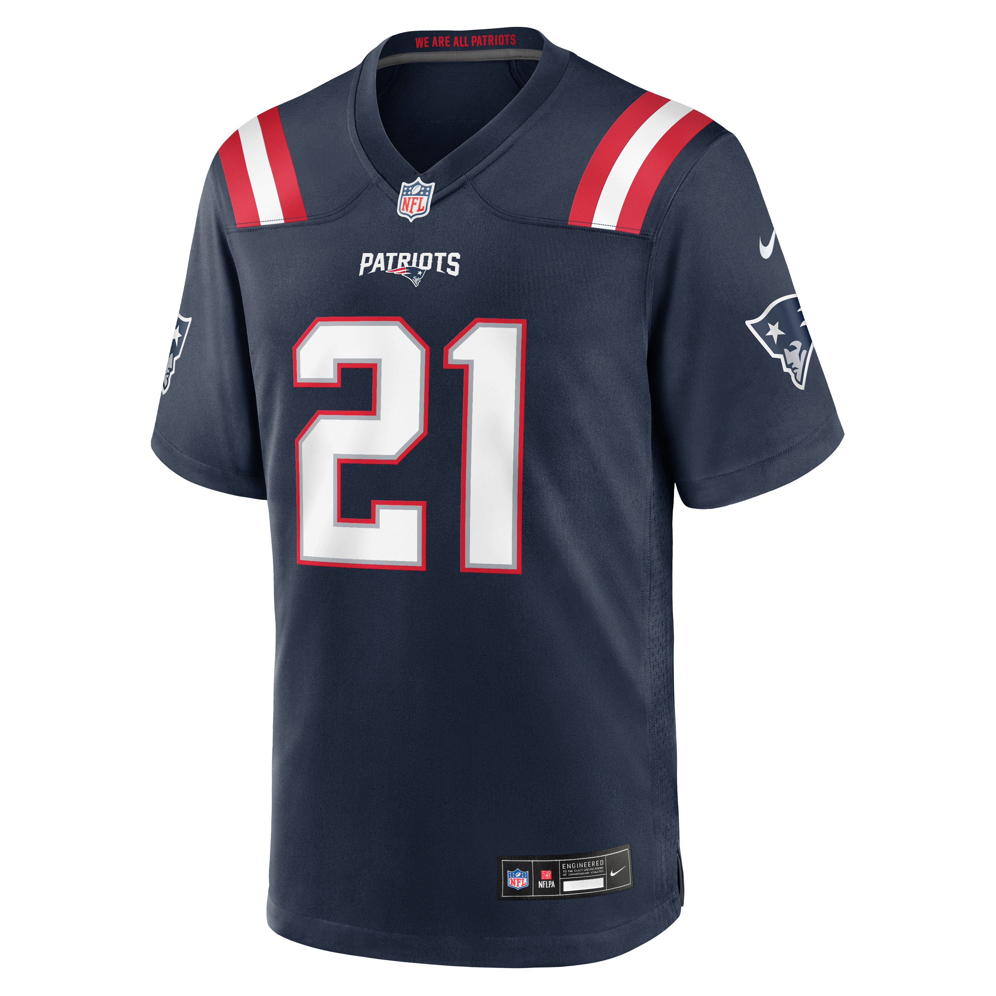 Men's Nike Karon Prunty Navy New England Patriots Team Game Jersey