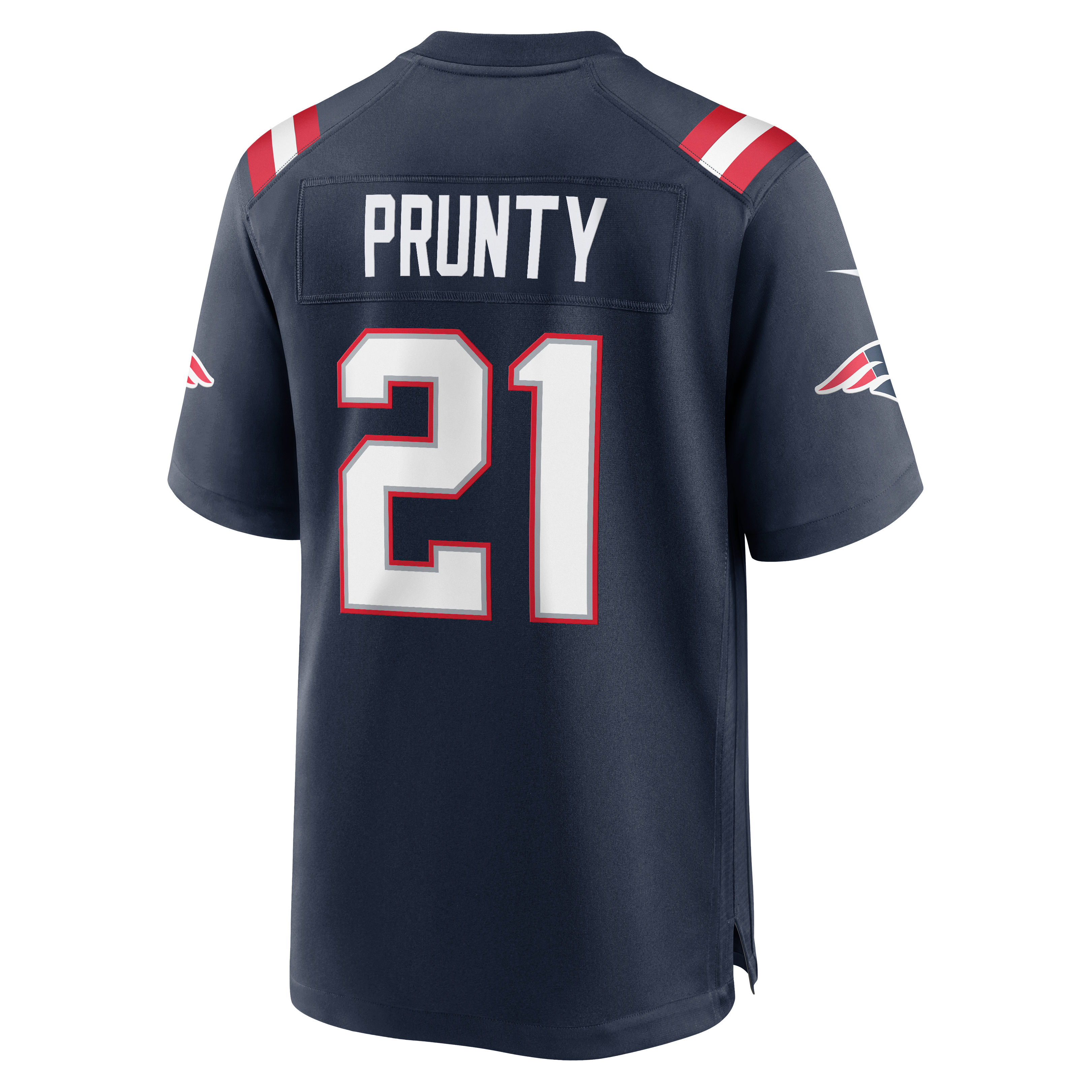 Men's Nike Karon Prunty Navy New England Patriots Team Game Jersey