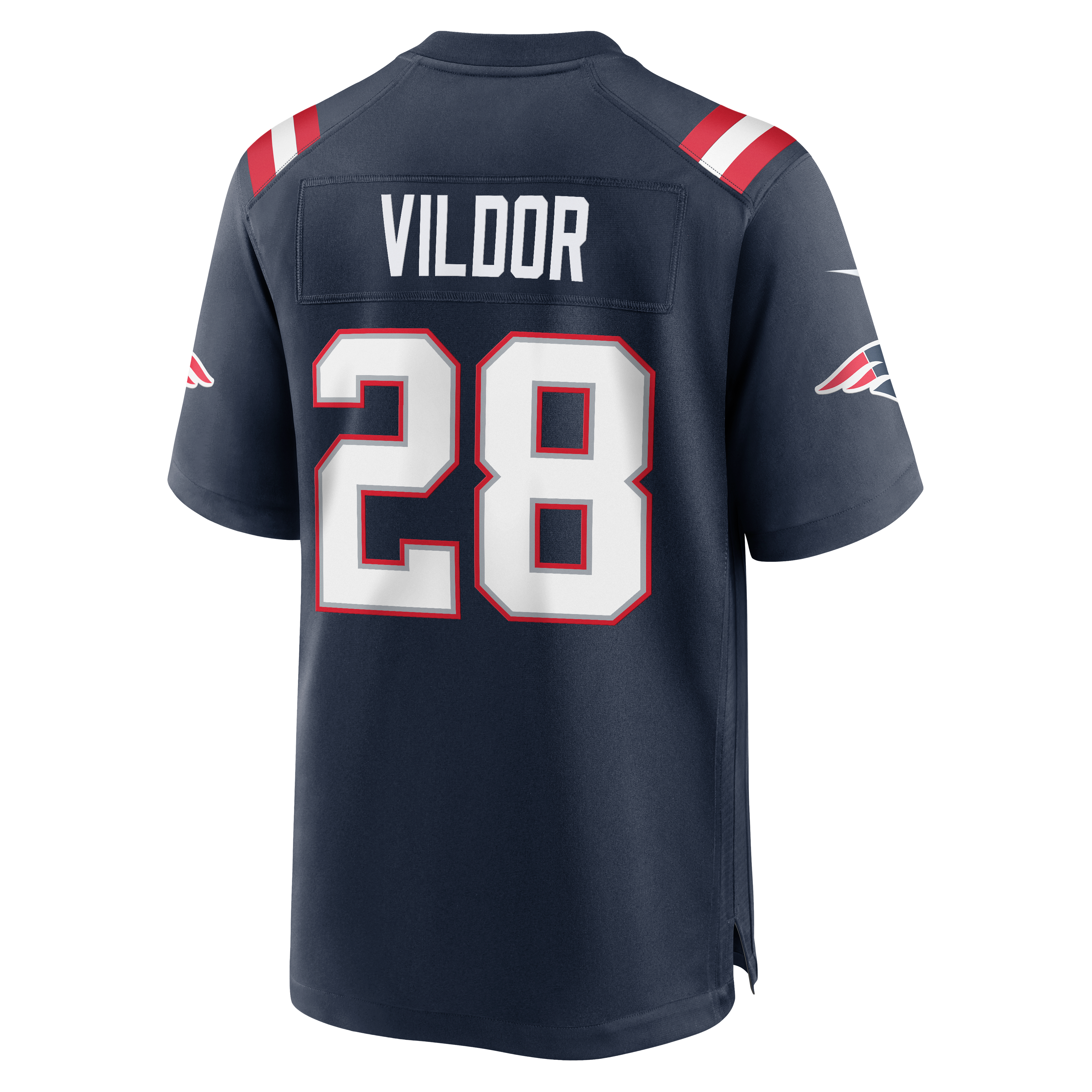 Men's Nike Kindle Vildor Navy New England Patriots Team Game Jersey