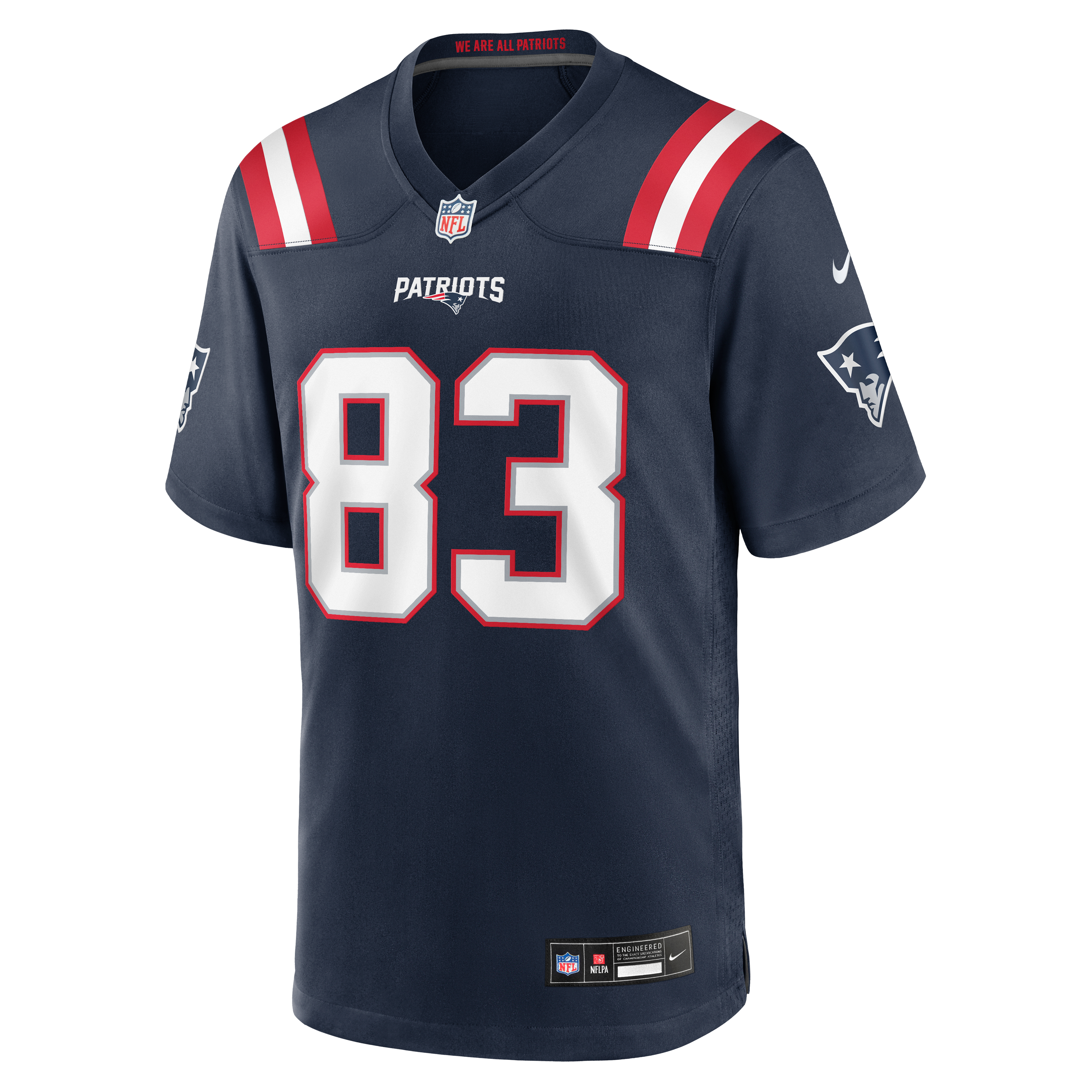 Men's Nike Kyle Dixon Navy New England Patriots Team Game Jersey