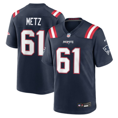 Lorenz Metz New England Patriots Nike Team Game Jersey - Navy