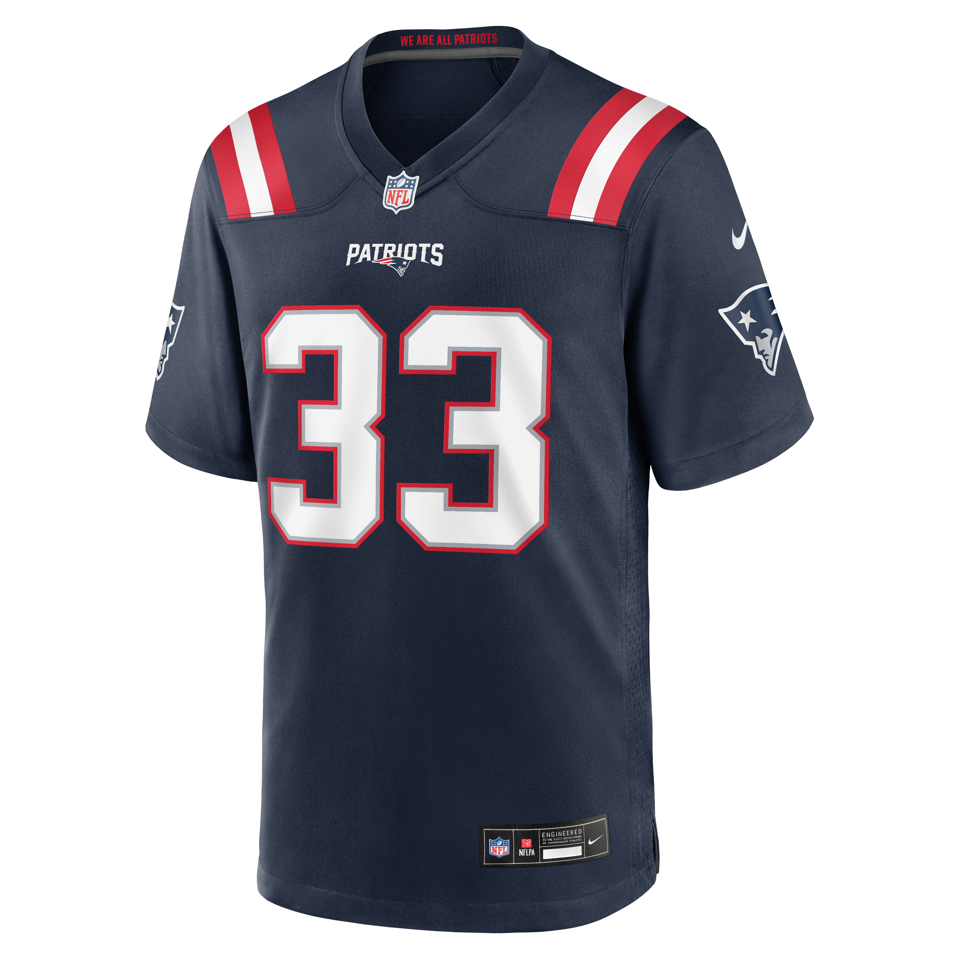 Men's Nike Mike Brown Navy New England Patriots Team Game Jersey
