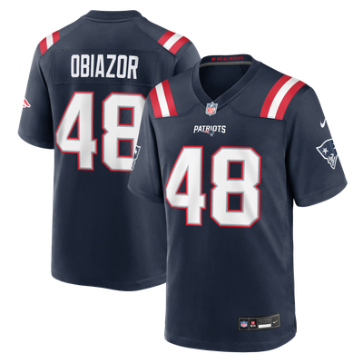 Namdi Obiazor New England Patriots Nike Team Game Jersey - Navy