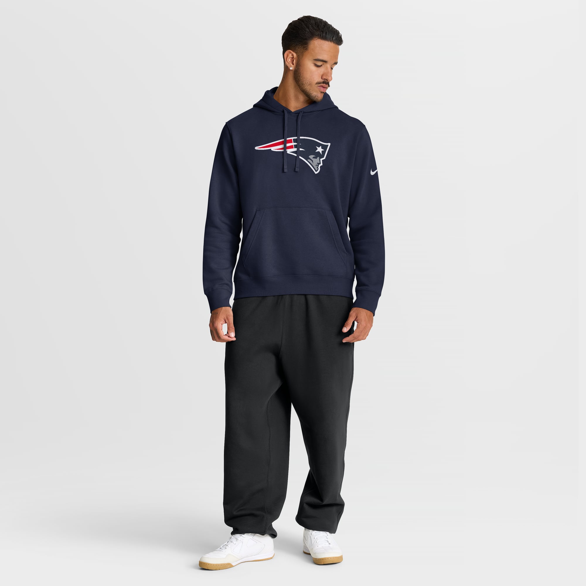 Men's Nike Navy New England Patriots Club Fleece Pullover Hoodie