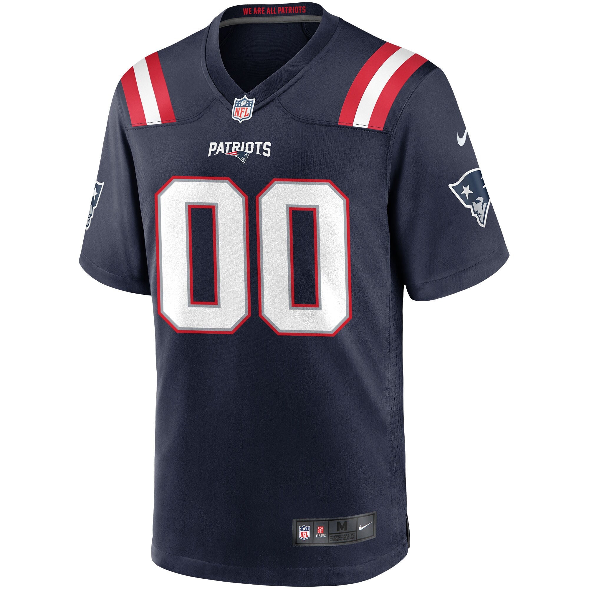 Patriots de la Nouvelle-Angleterre Nike pour homme - Bleu marine Maillot match personnalisé