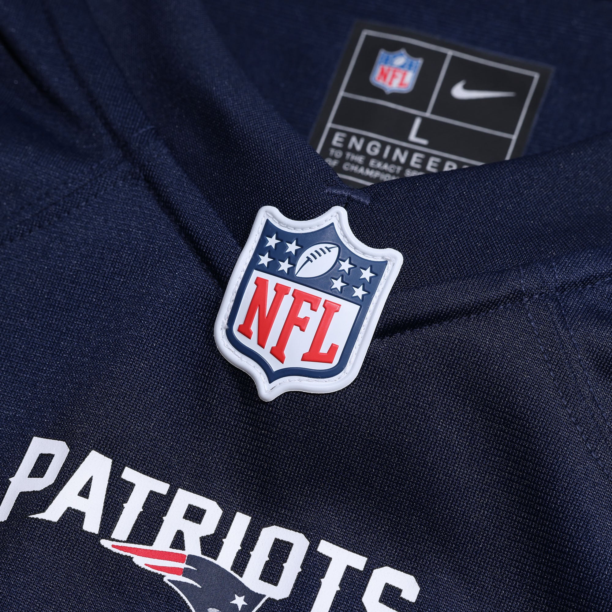 Patriots de la Nouvelle-Angleterre Nike pour homme - Bleu marine Maillot match personnalisé