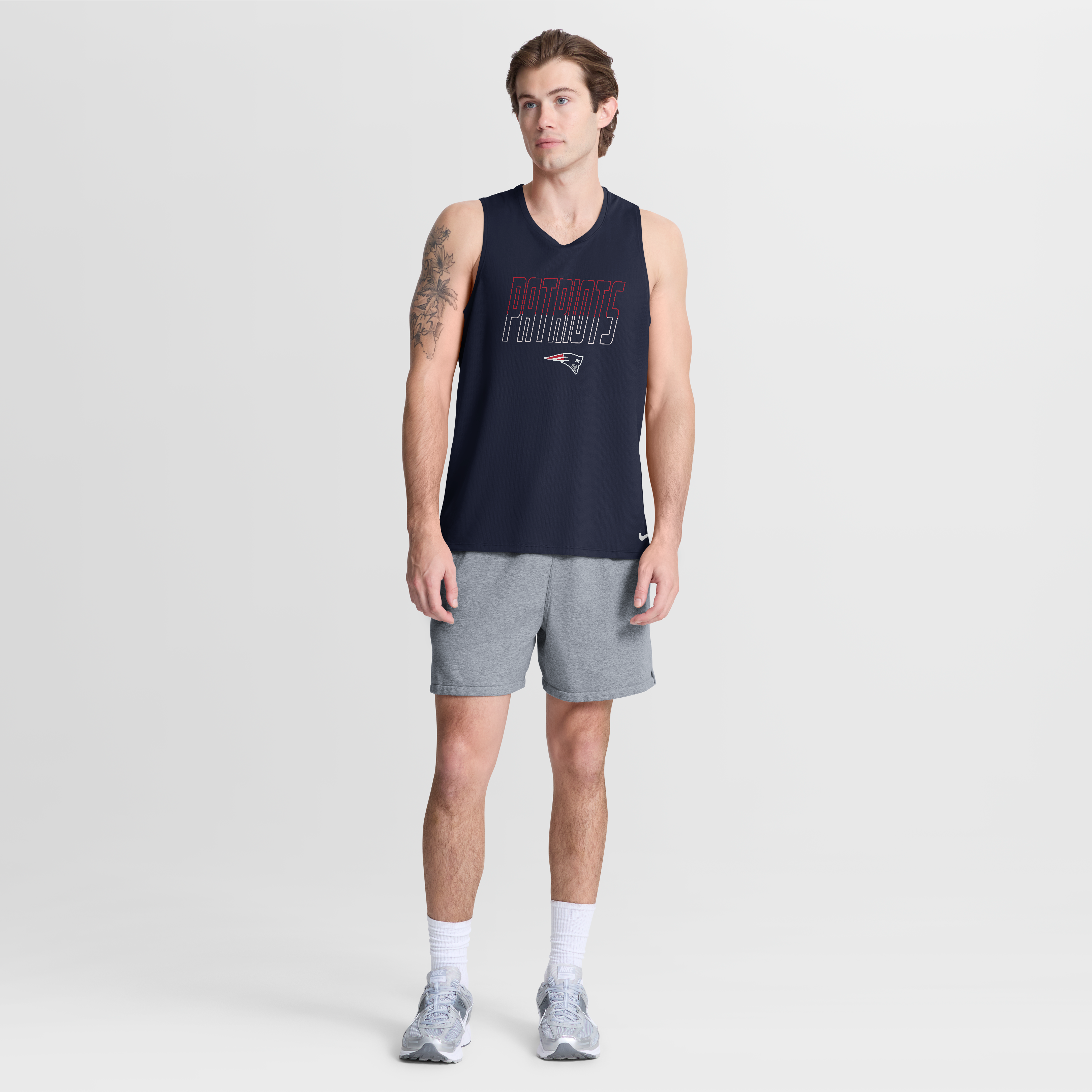 Men's Nike Navy New England Patriots Kickoff Miler Dri-FIT Tank Top