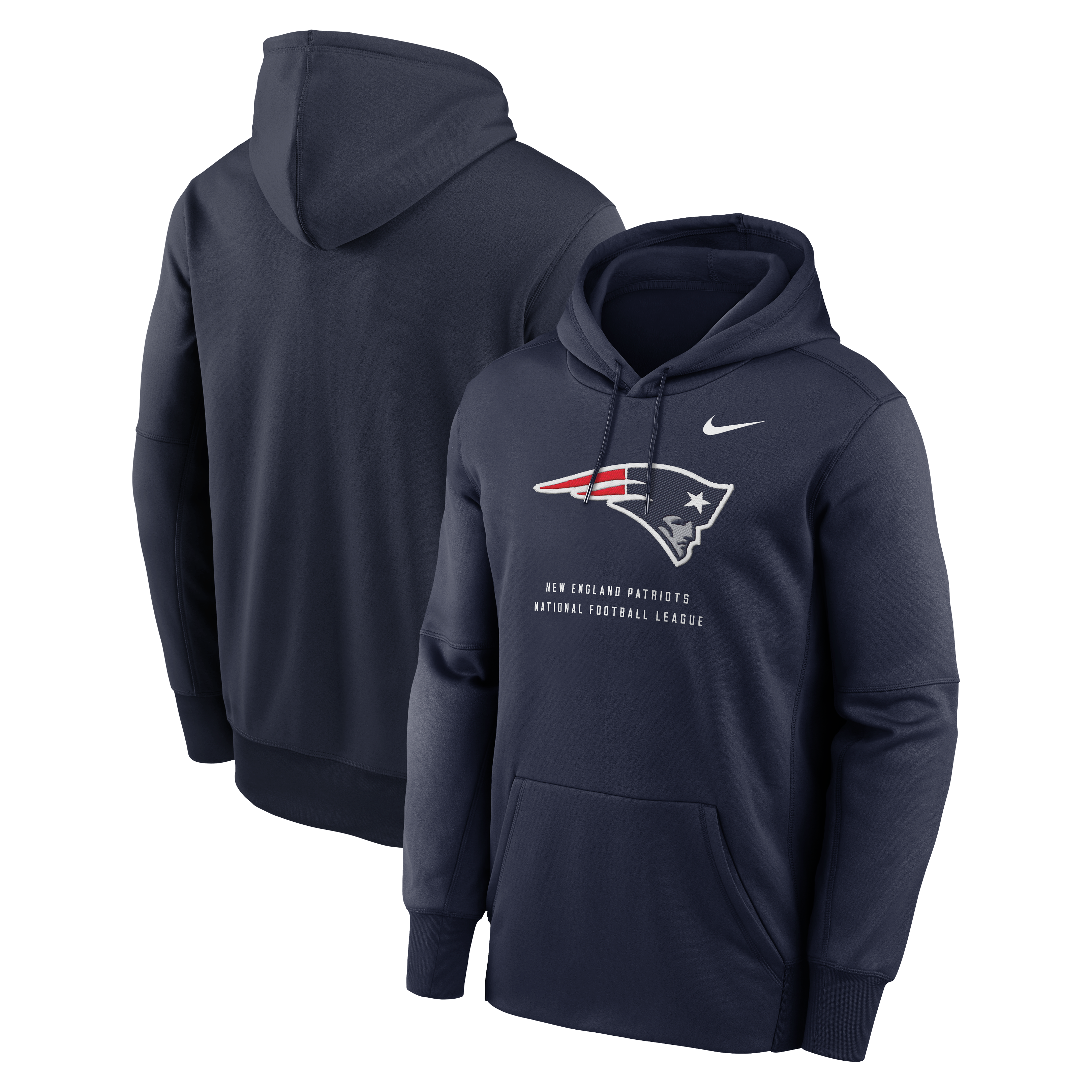 Men's Nike Navy New England Patriots Primetime Therma-FIT Hoodie