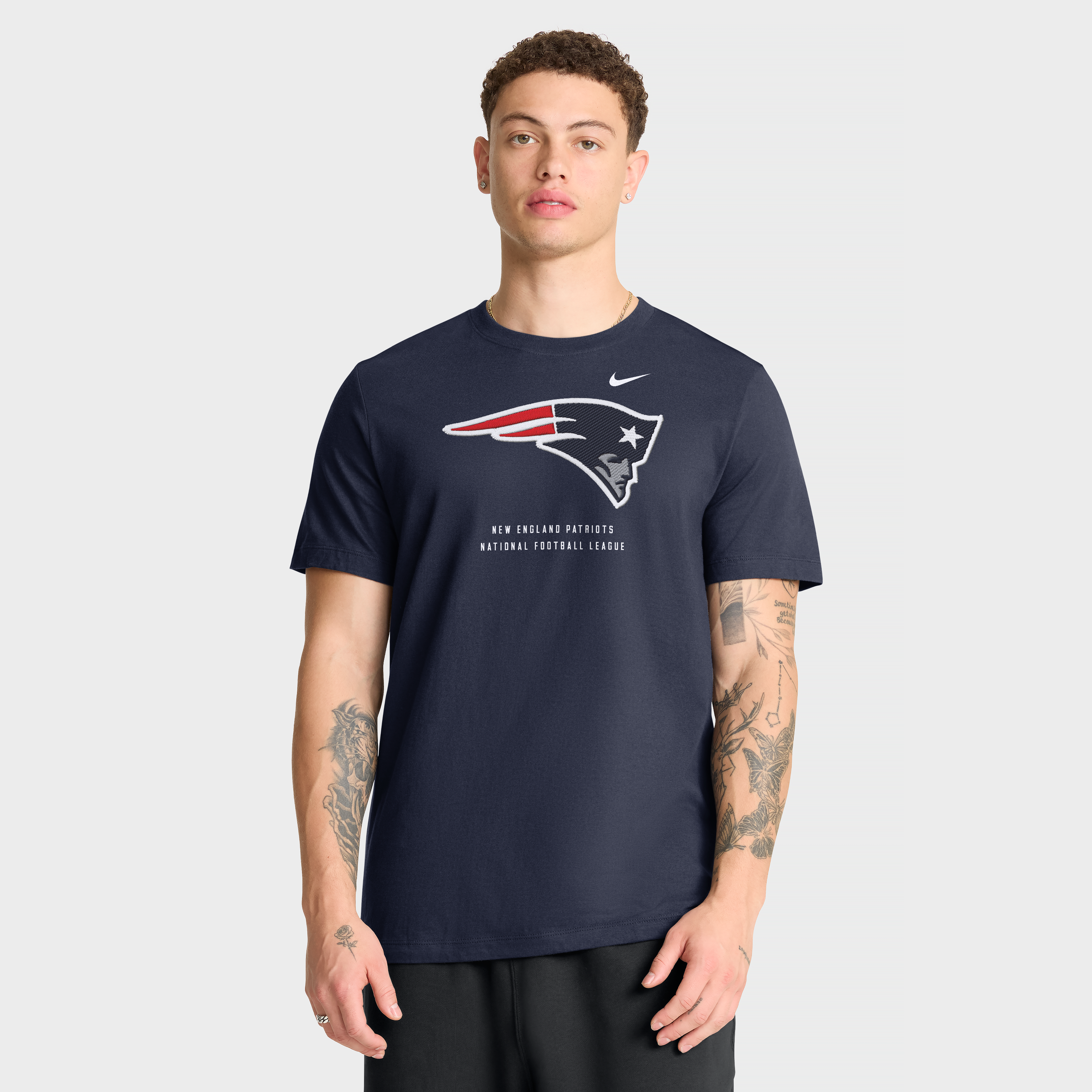 T-shirt Nike bleu marine pour homme, New England Patriots, propriété de
