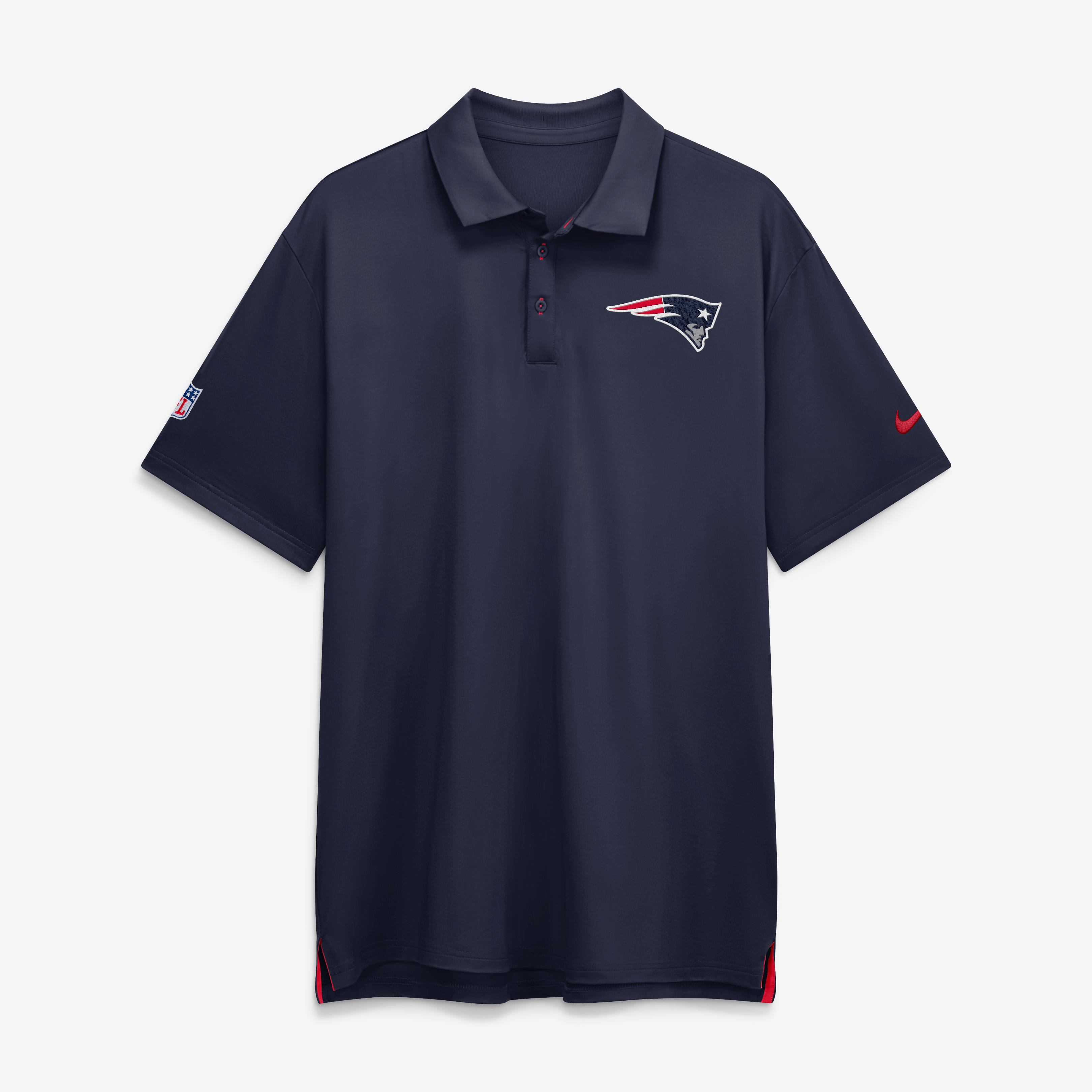 Men's Nike Navy New England Patriots Sideline Powerful Blocking Dri-FIT Tour Polo