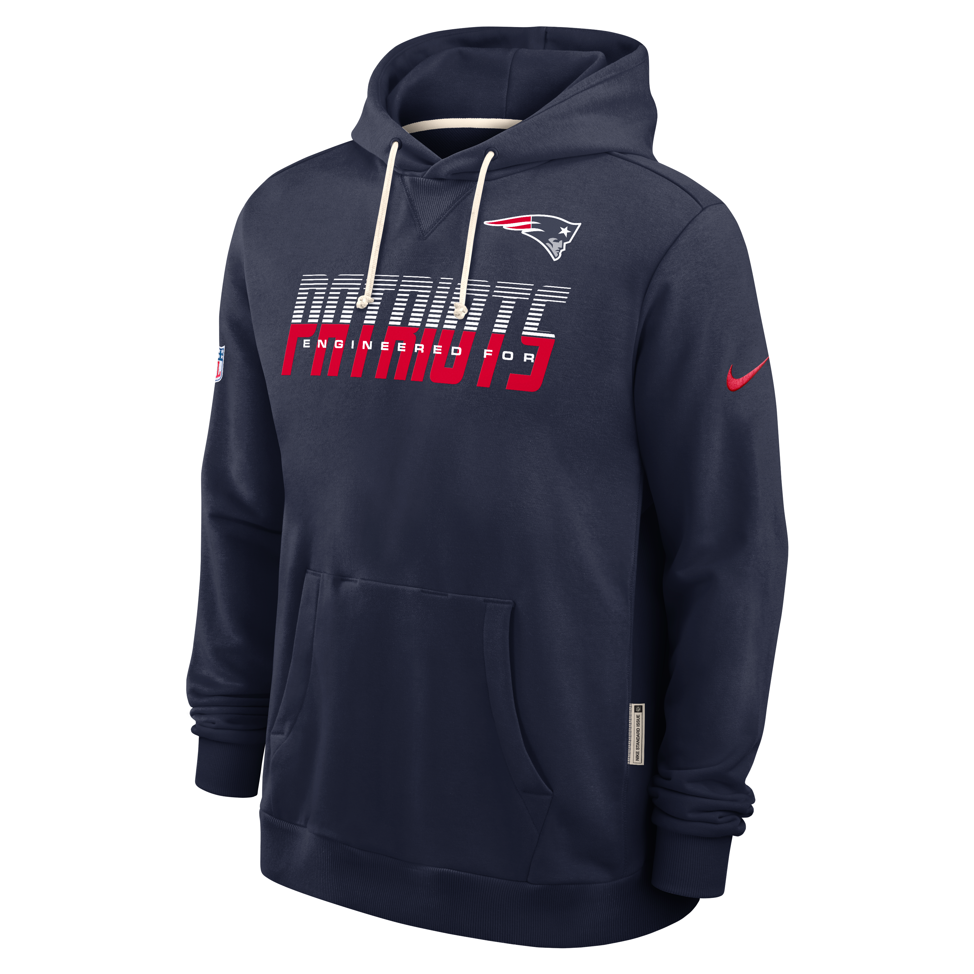 Sweat à capuche Nike Dri-FIT bleu marine New England Patriots Sideline Standard Issue pour homme