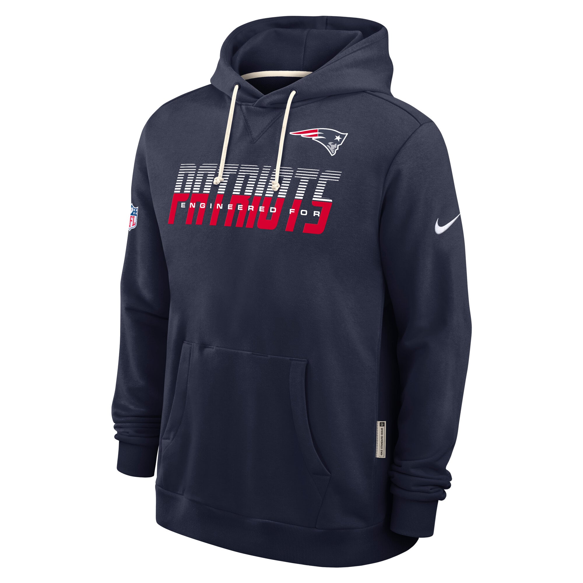 Men's Nike Navy New England Patriots Sideline Standard Issue Top Prospect Dri-FIT Hoodie