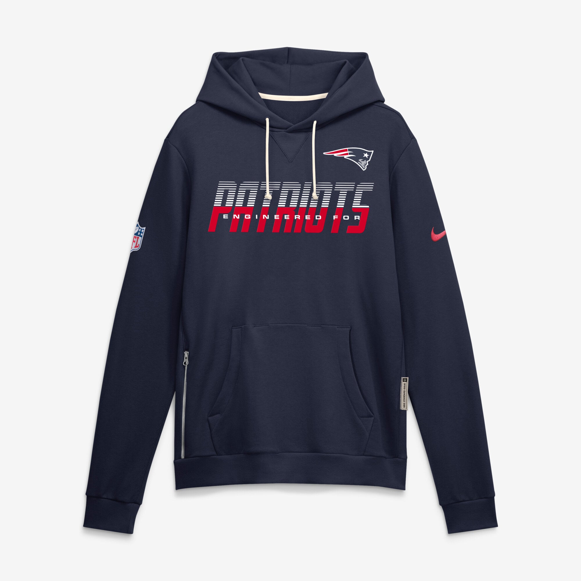 Men's Nike Navy New England Patriots Sideline Standard Issue Top Prospect Dri-FIT Hoodie