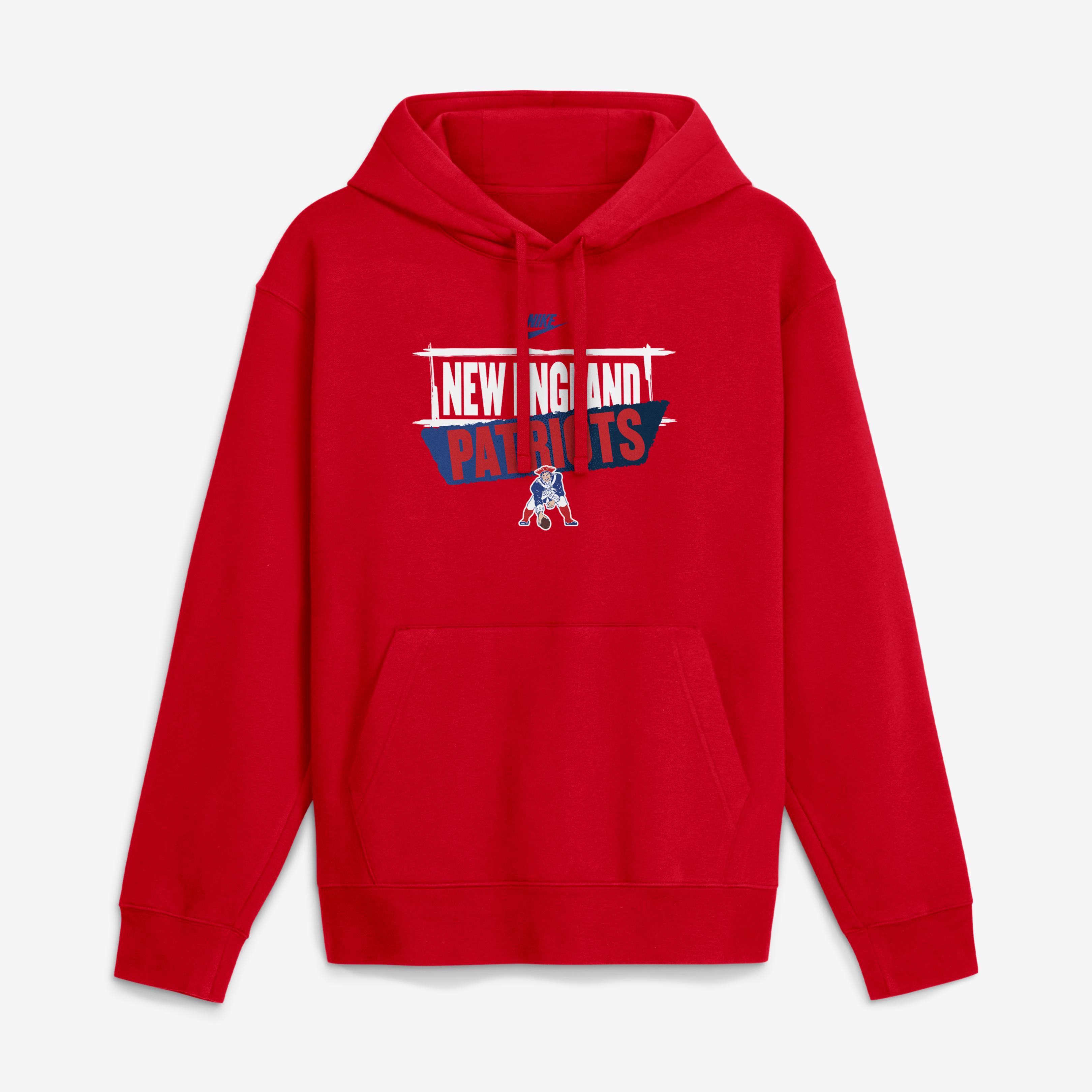 Sweat à capuche Nike Rewind Club rouge New England Patriots pour homme