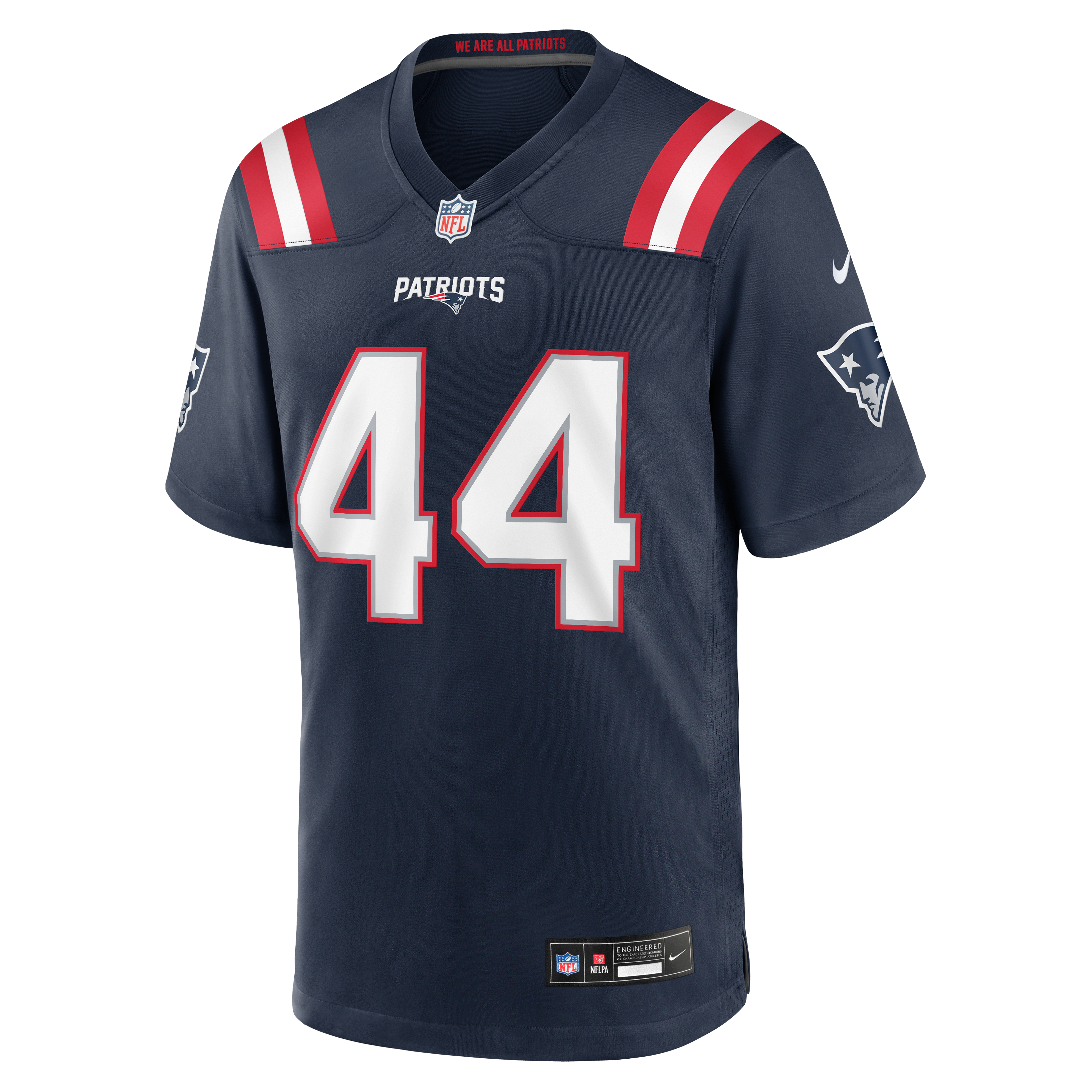 Men's Nike Reggie Gilliam Navy New England Patriots Team Game Jersey