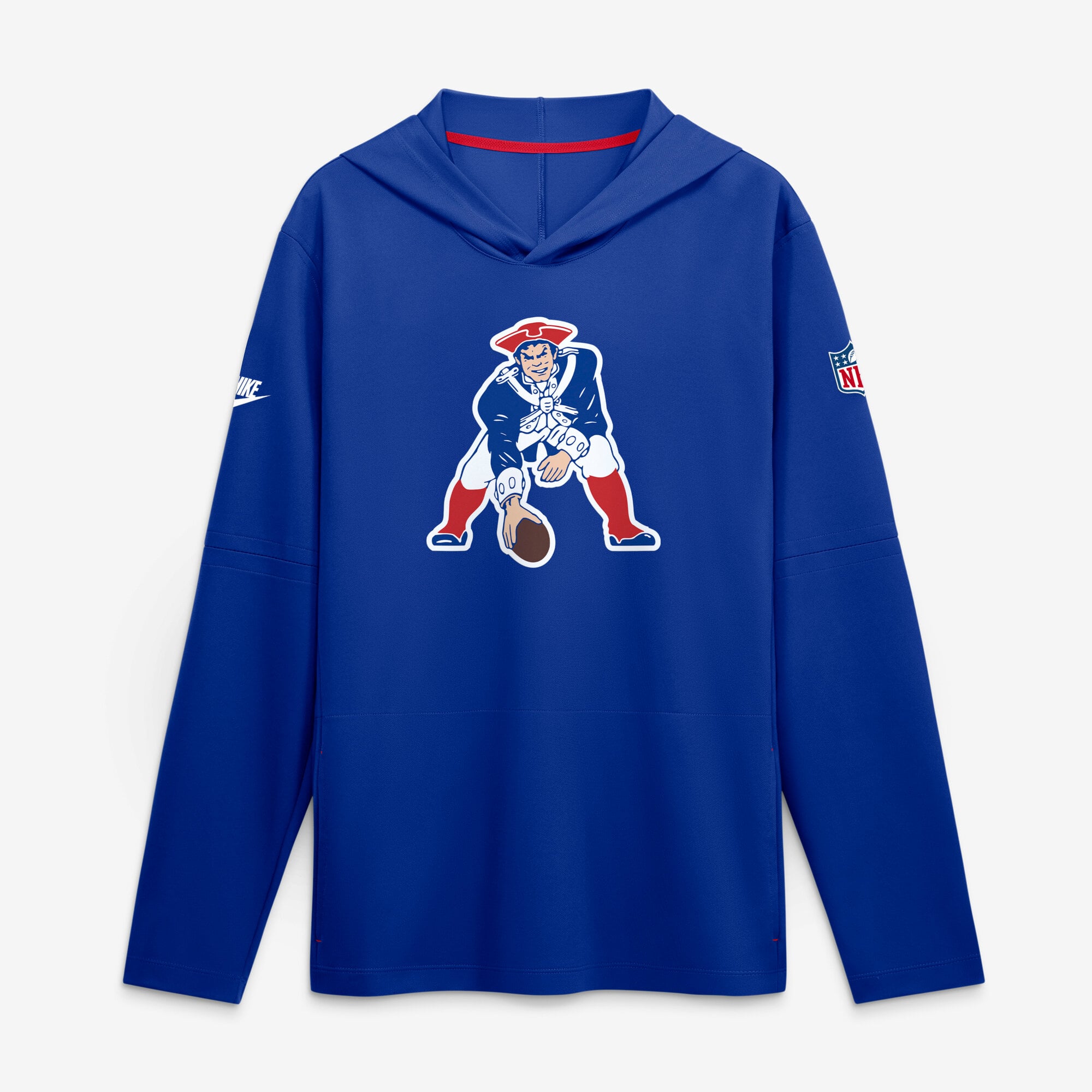 T-shirt à manches longues et capuche Nike Royal New England Patriots Alt Dri-FIT pour homme
