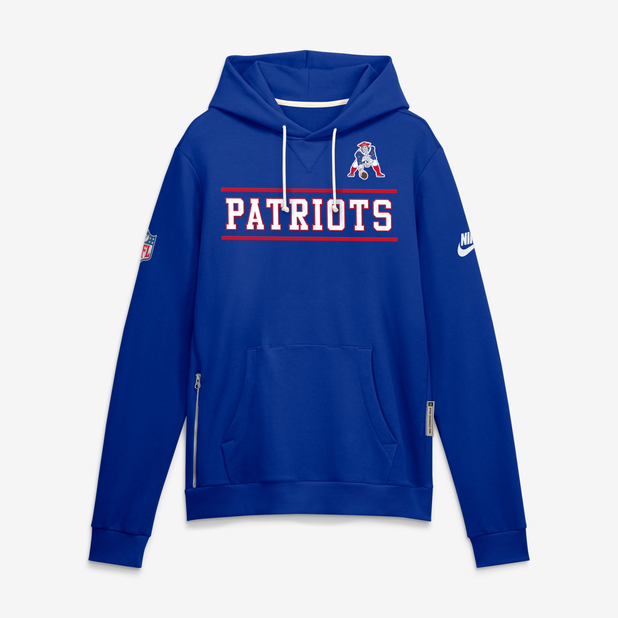 Men's Nike Royal New England Patriots Alt Sideline Standard Issue Dri-FIT Hoodie